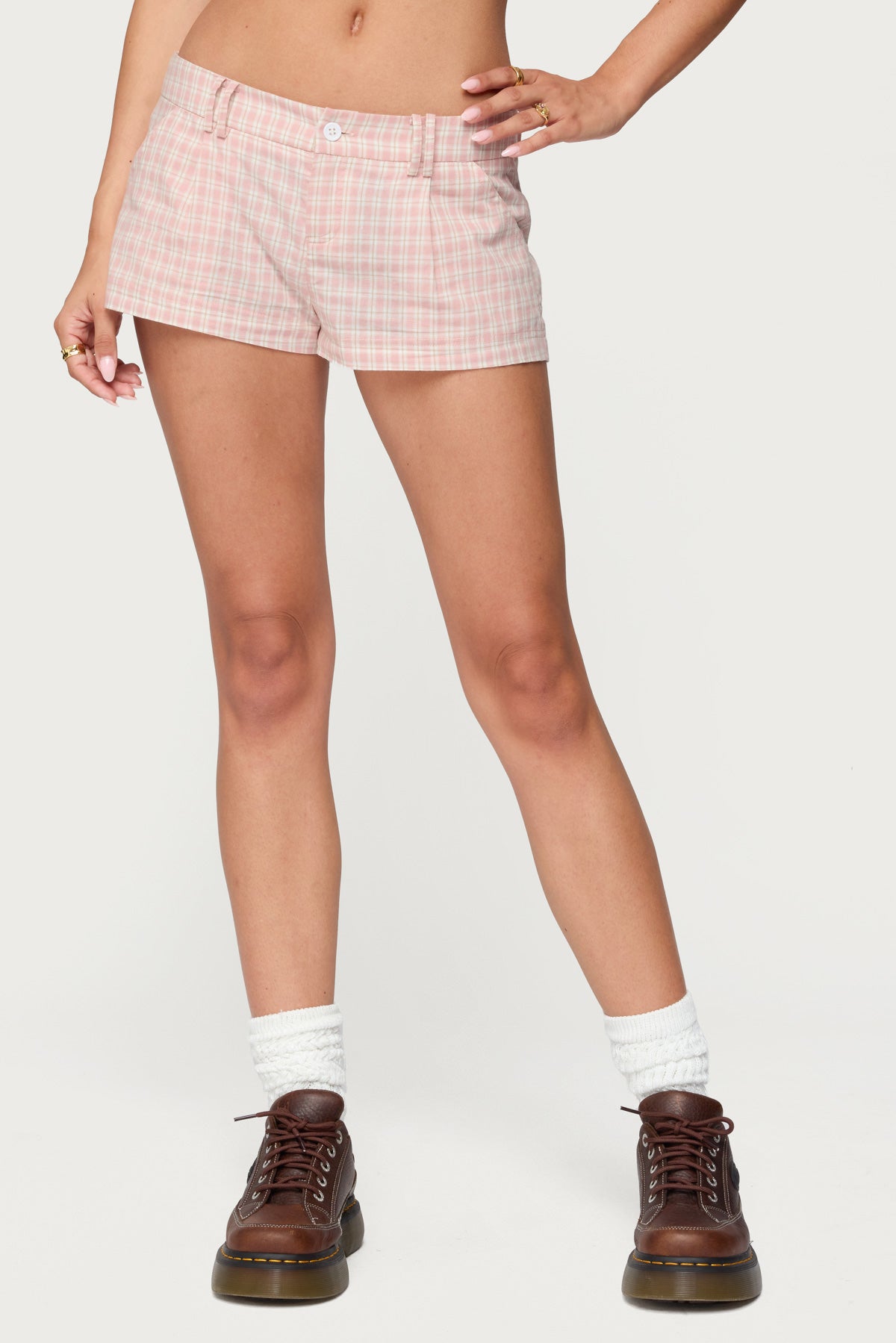 Monty Plaid Micro Shorts-Milans Time