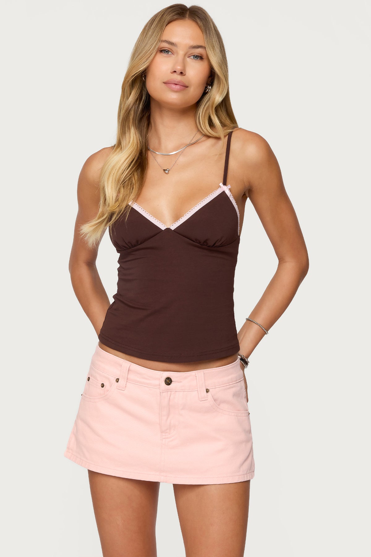 Ruelle Contrast Frill Tank Top-Milans Time
