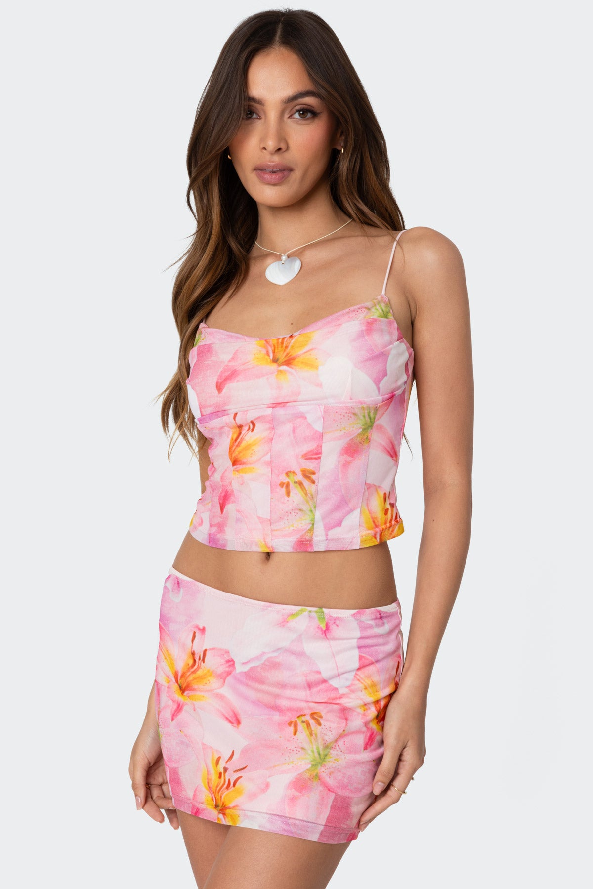 Stassi Cowl Neck Printed Corset-Milans Time