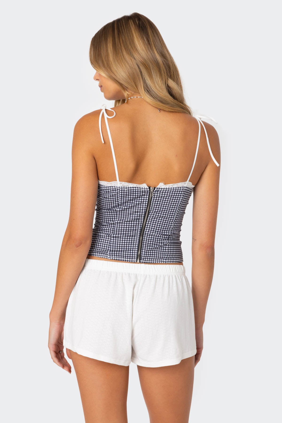 Peekaboo Lacey Gingham Corset-Milans Time