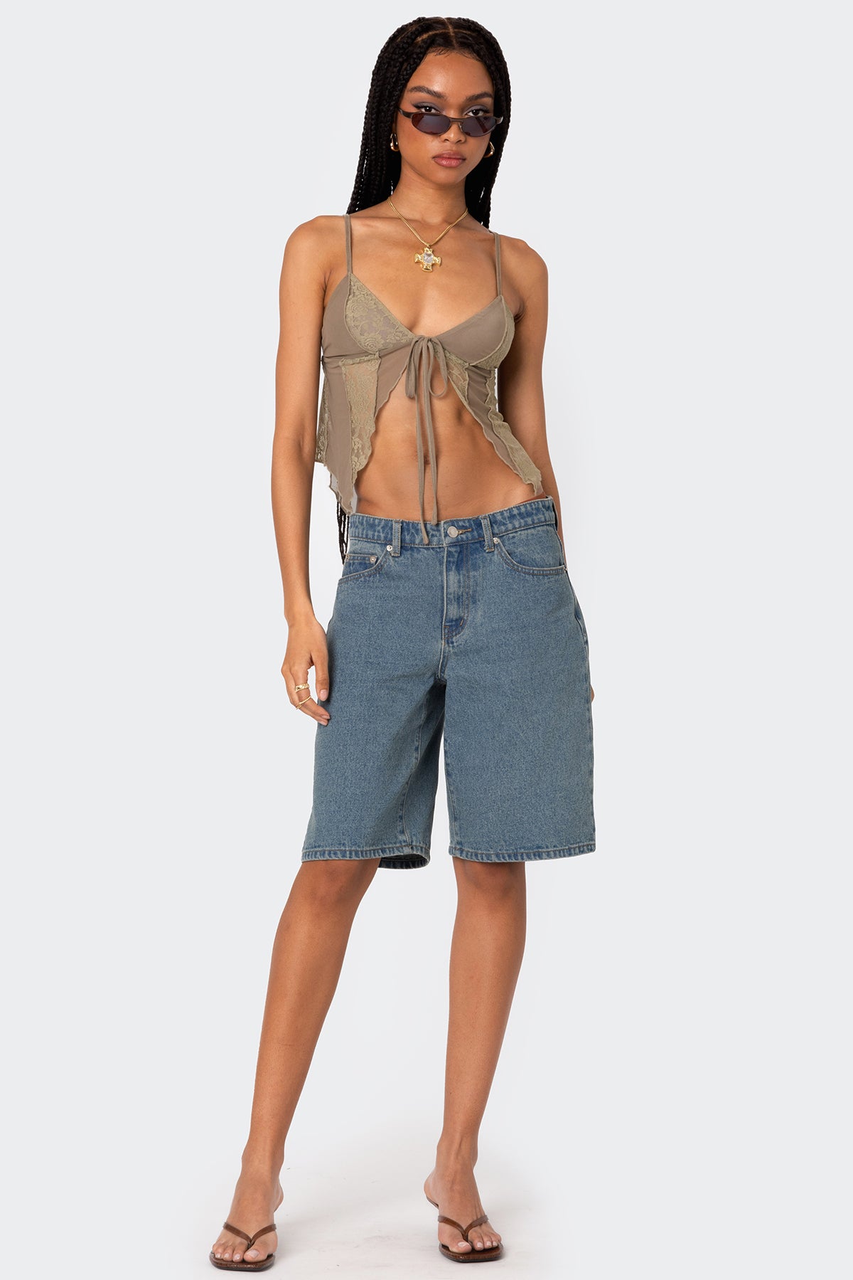 Patchwork Lacey Mesh Top-Milans Time