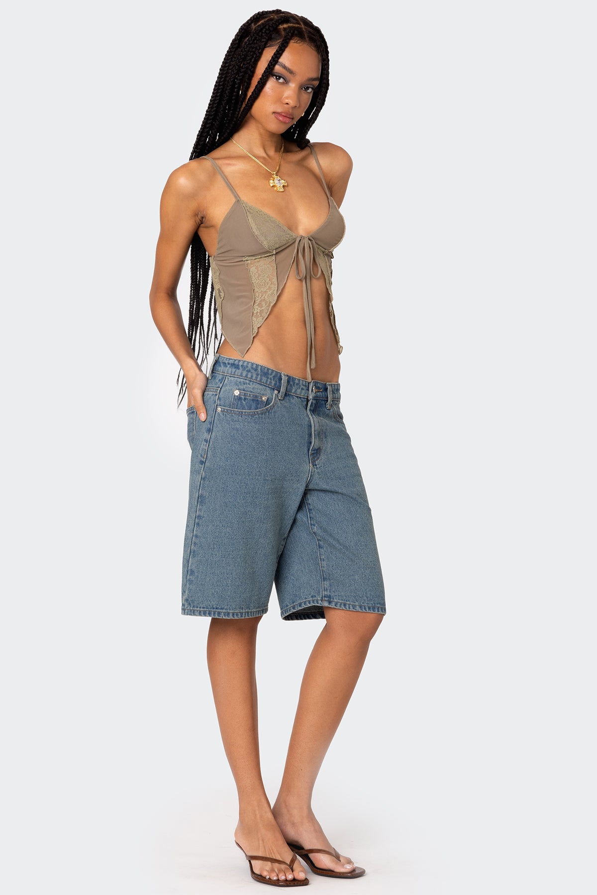 Patchwork Lacey Mesh Top-Milans Time