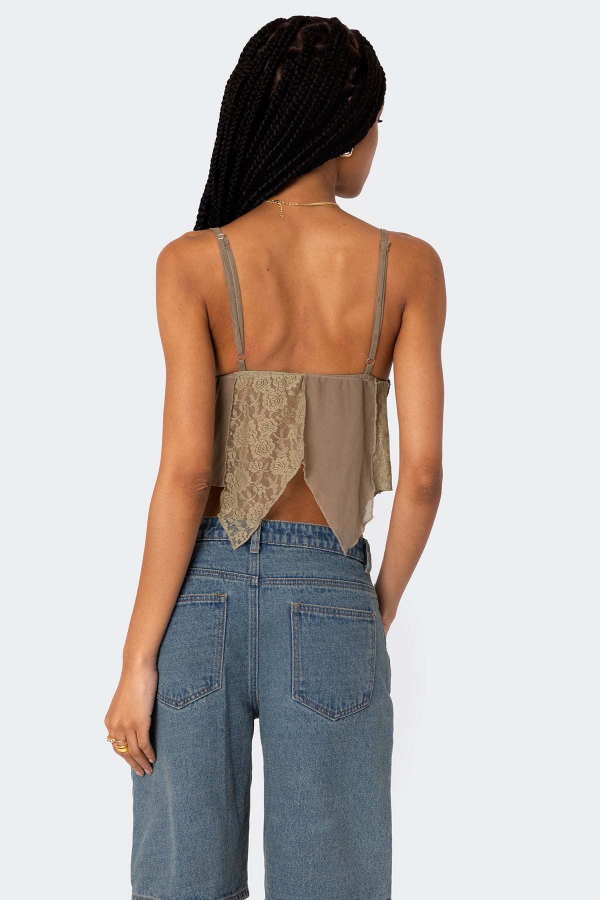 Patchwork Lacey Mesh Top-Milans Time