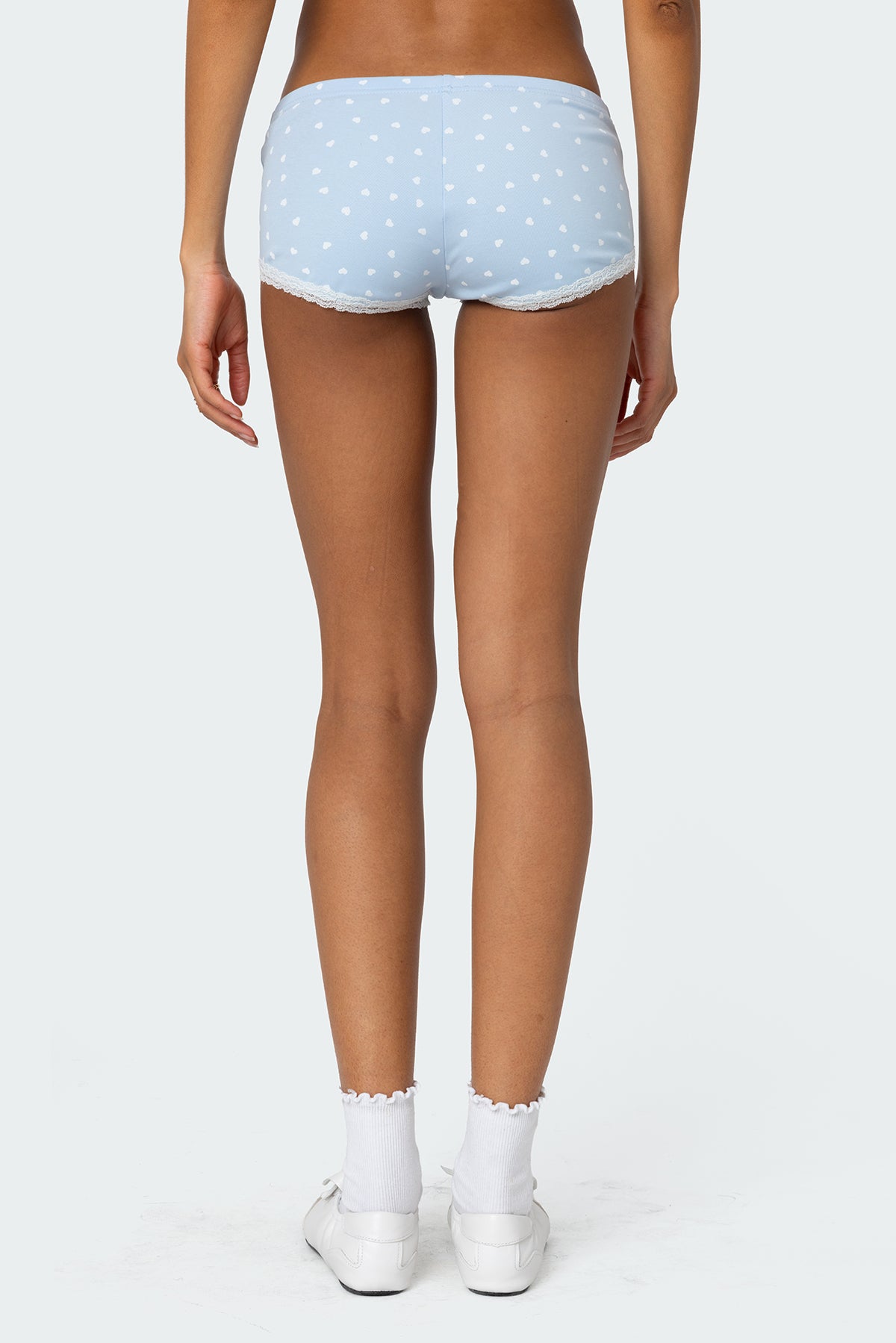 Follow Ur Heart Printed Micro Shorts-Milans Time