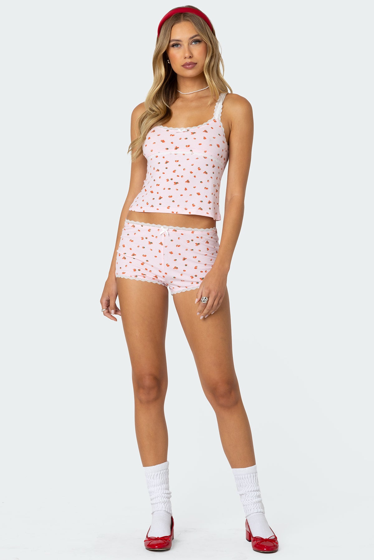 Strawberry Girl Printed Tank Top-Milans Time