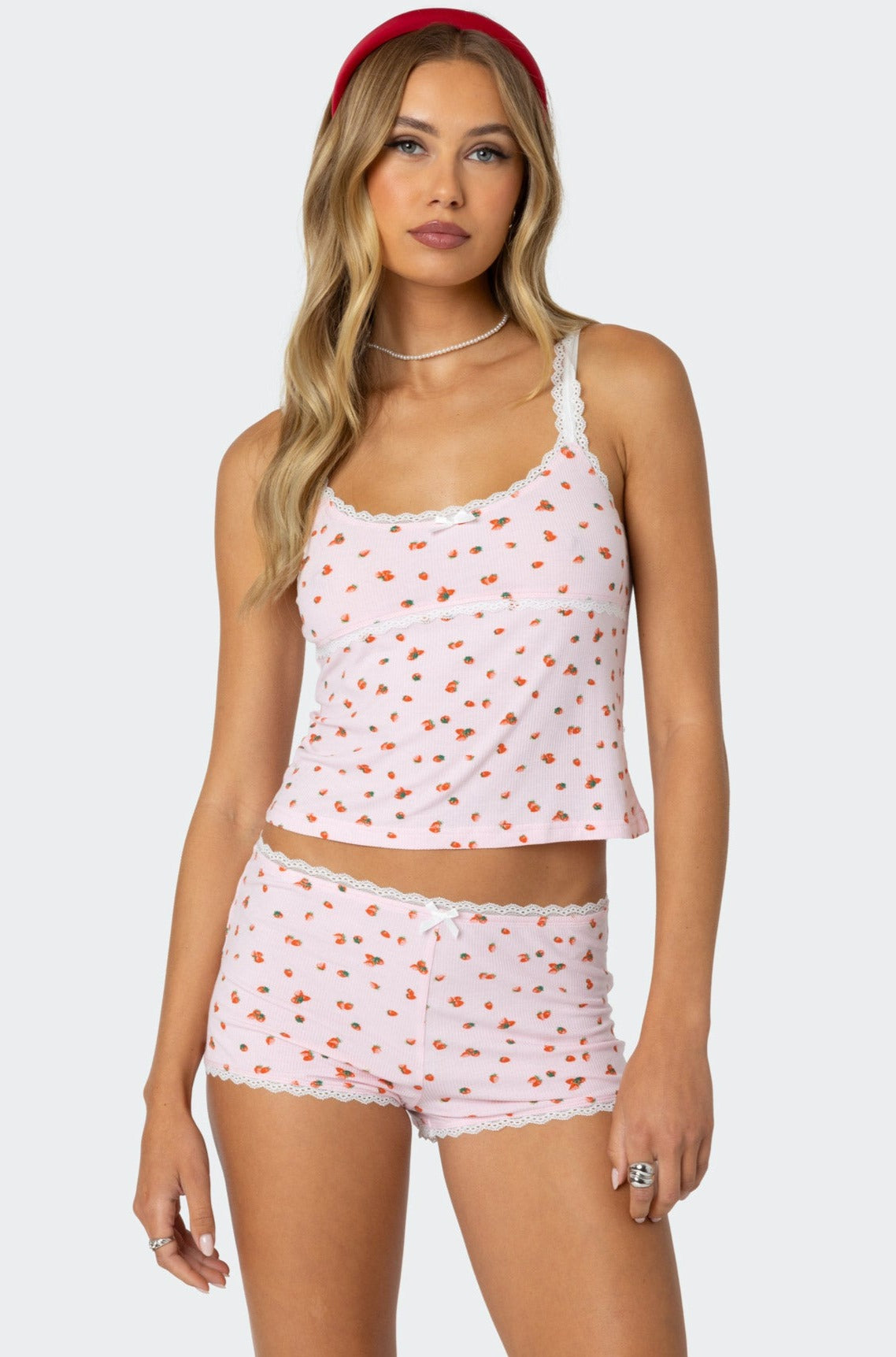 Strawberry Girl Printed Tank Top-Milans Time