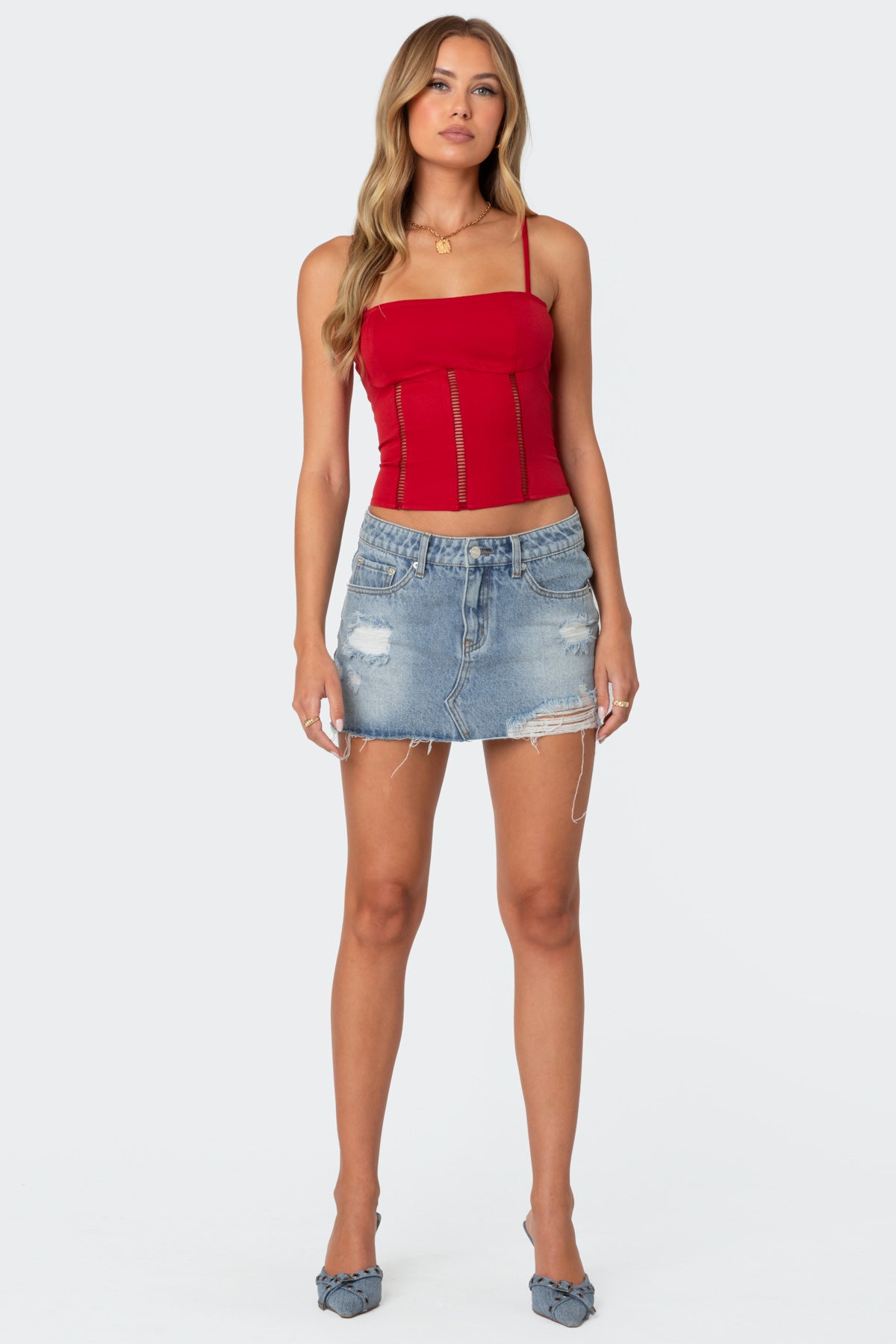 Jennie ladder knit corset-Milans Time