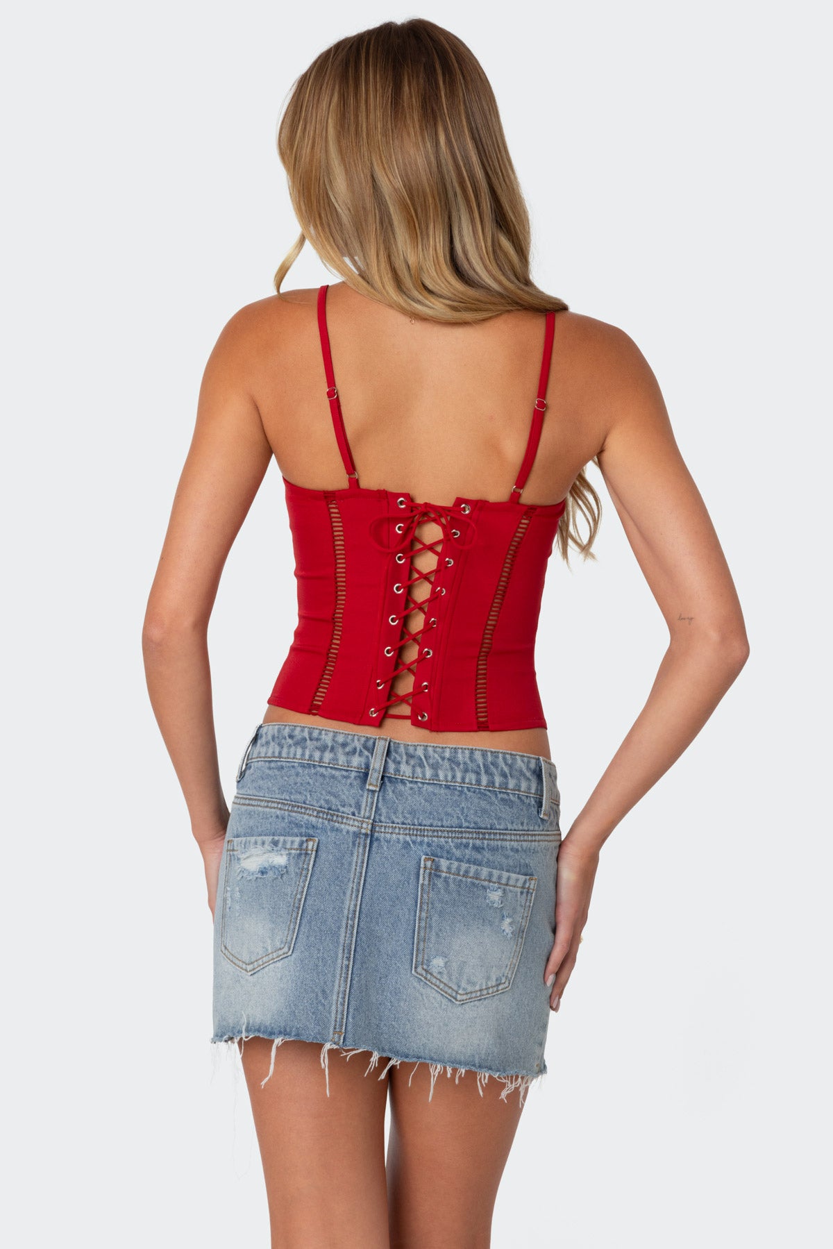 Jennie ladder knit corset-Milans Time