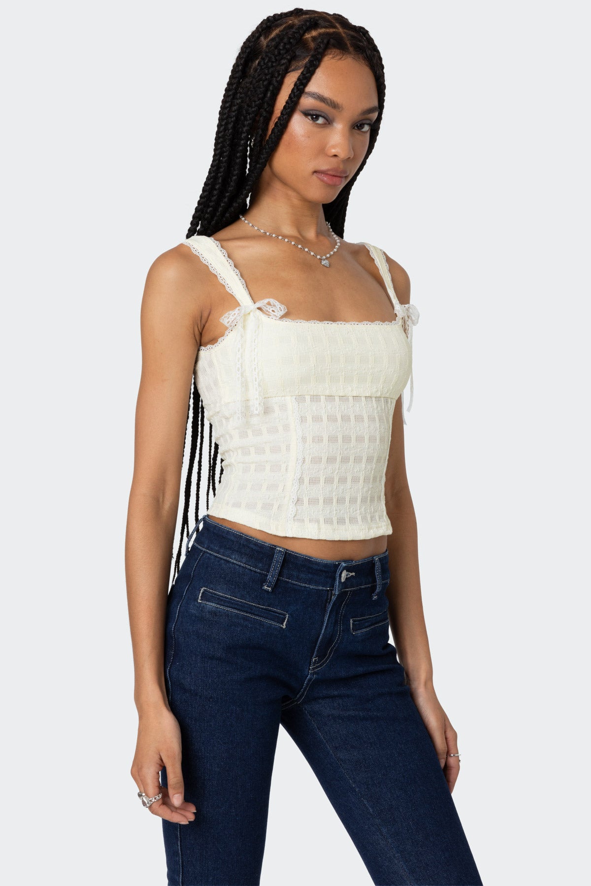 Textured Bustier Top-Milans Time