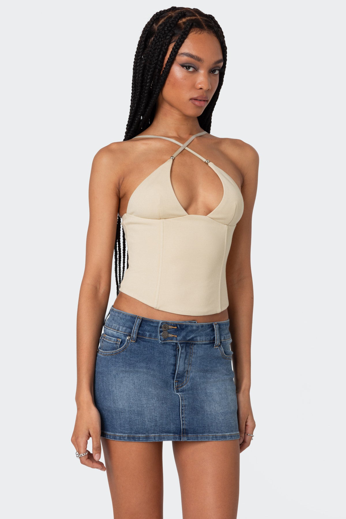 Lou Crossover Beaded Corset-Milans Time