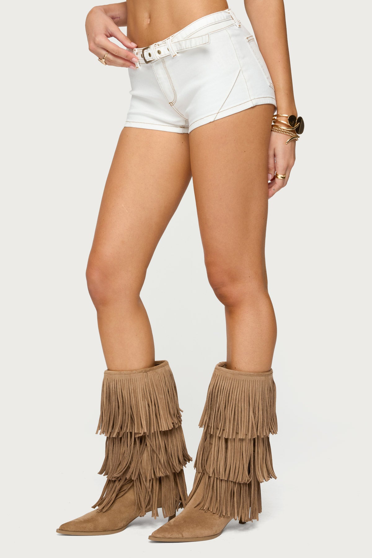 Ciel Low Rise Denim Micro Shorts-Milans Time