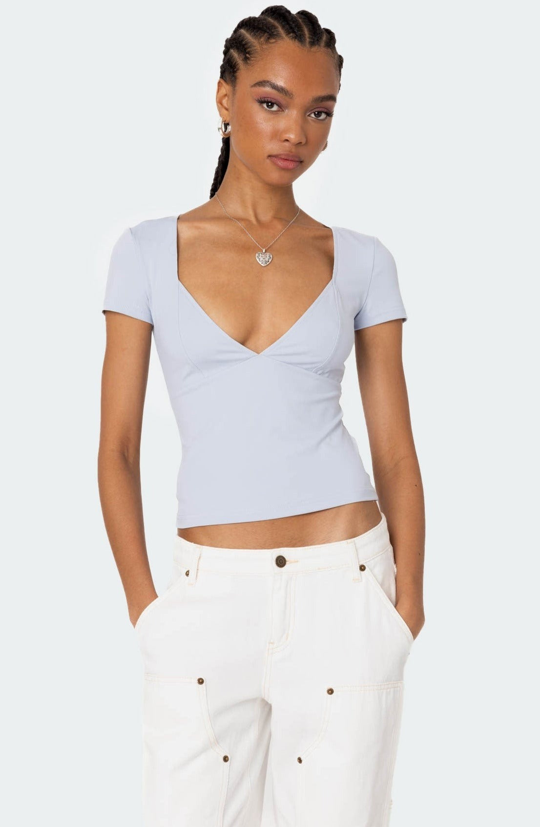 Katia V Neck Top-Milans Time