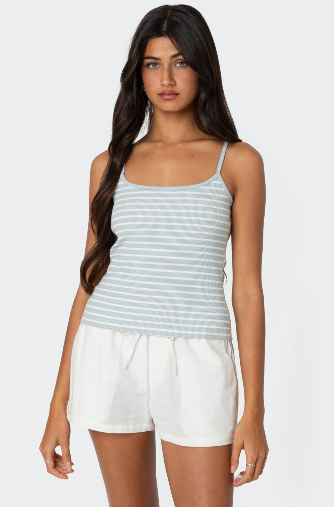 Gretta Striped Ribbed Tank Top-Milans Time