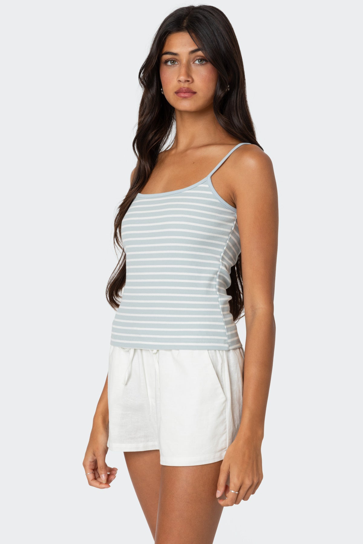 Gretta Striped Ribbed Tank Top-Milans Time