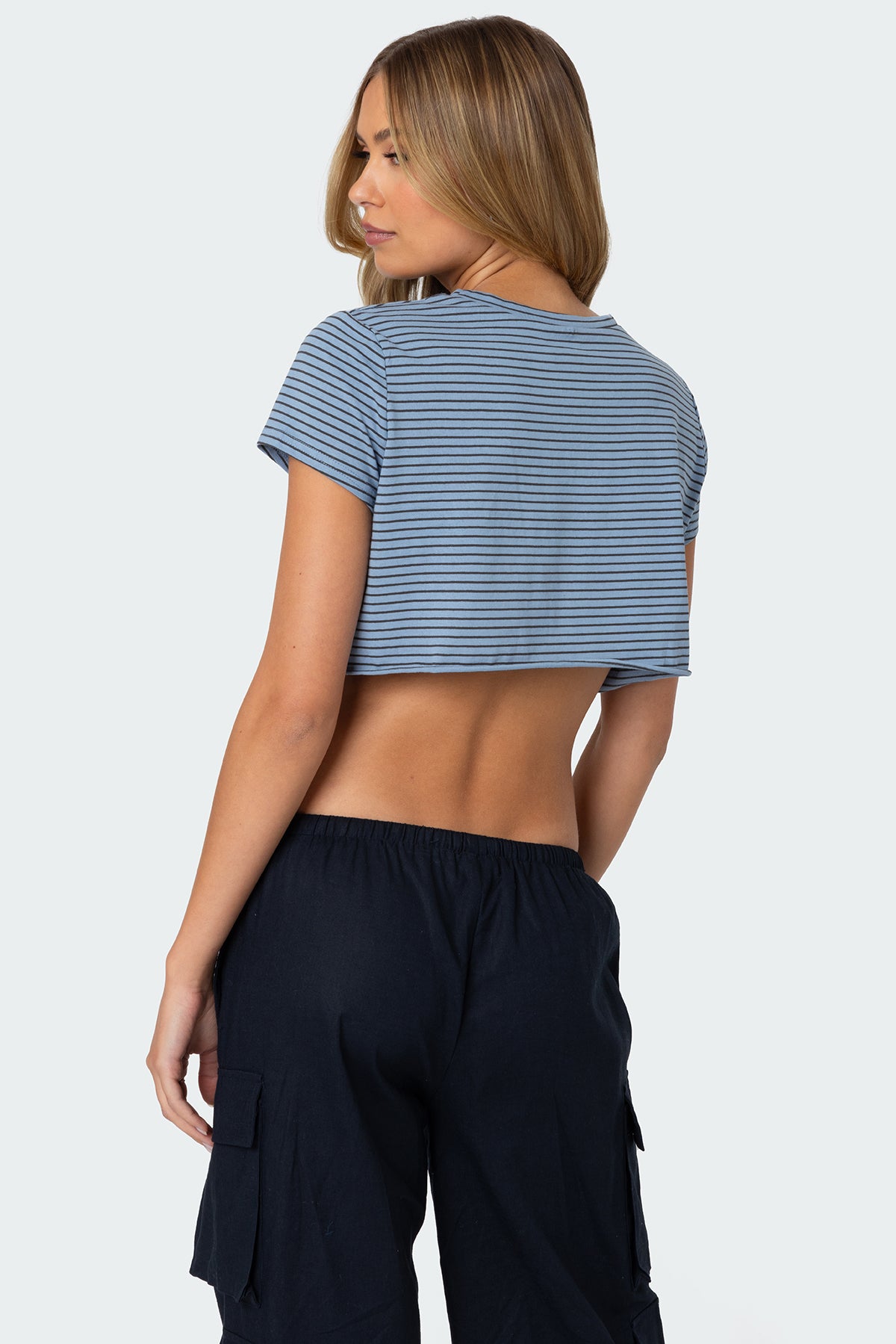 Stripey Cropped T Shirt-Milans Time