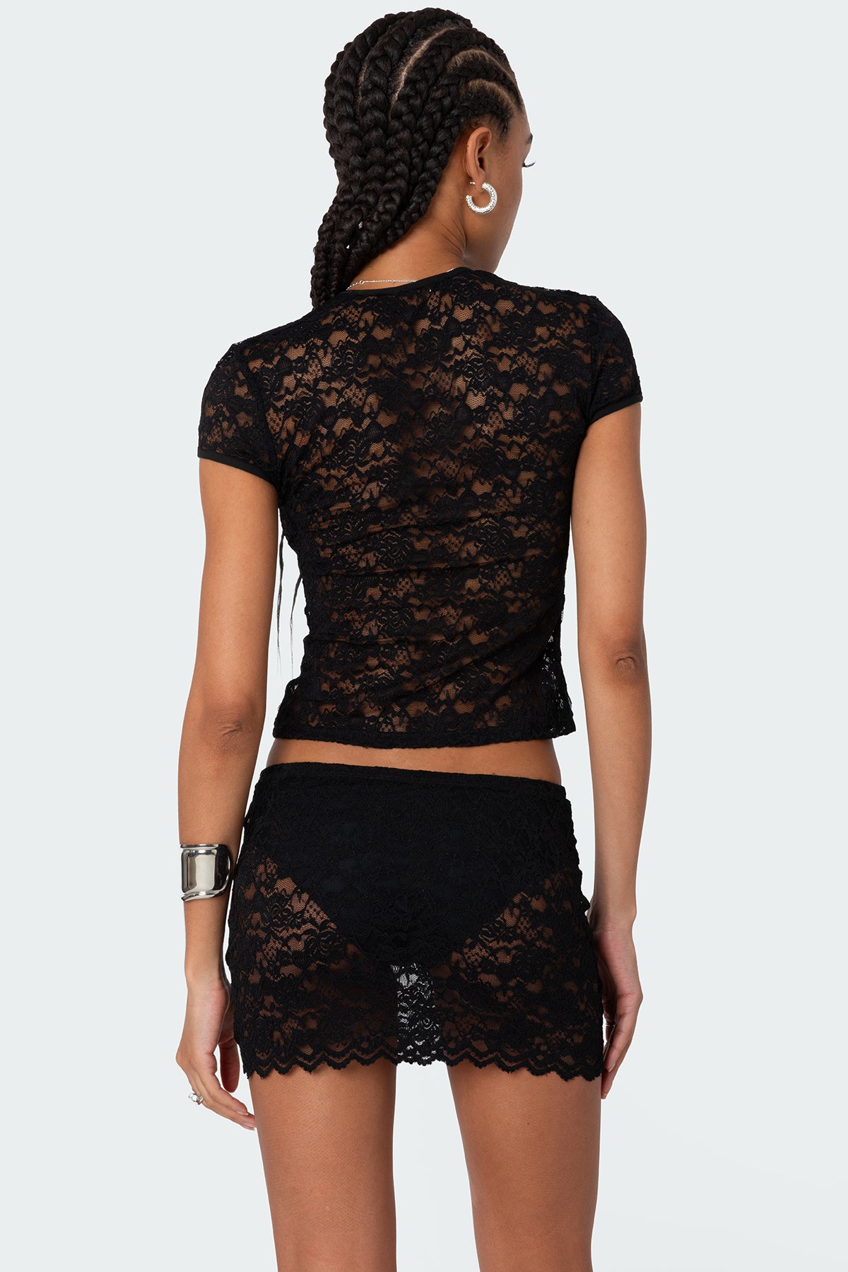 Kaori Sheer Lace Top-Milans Time