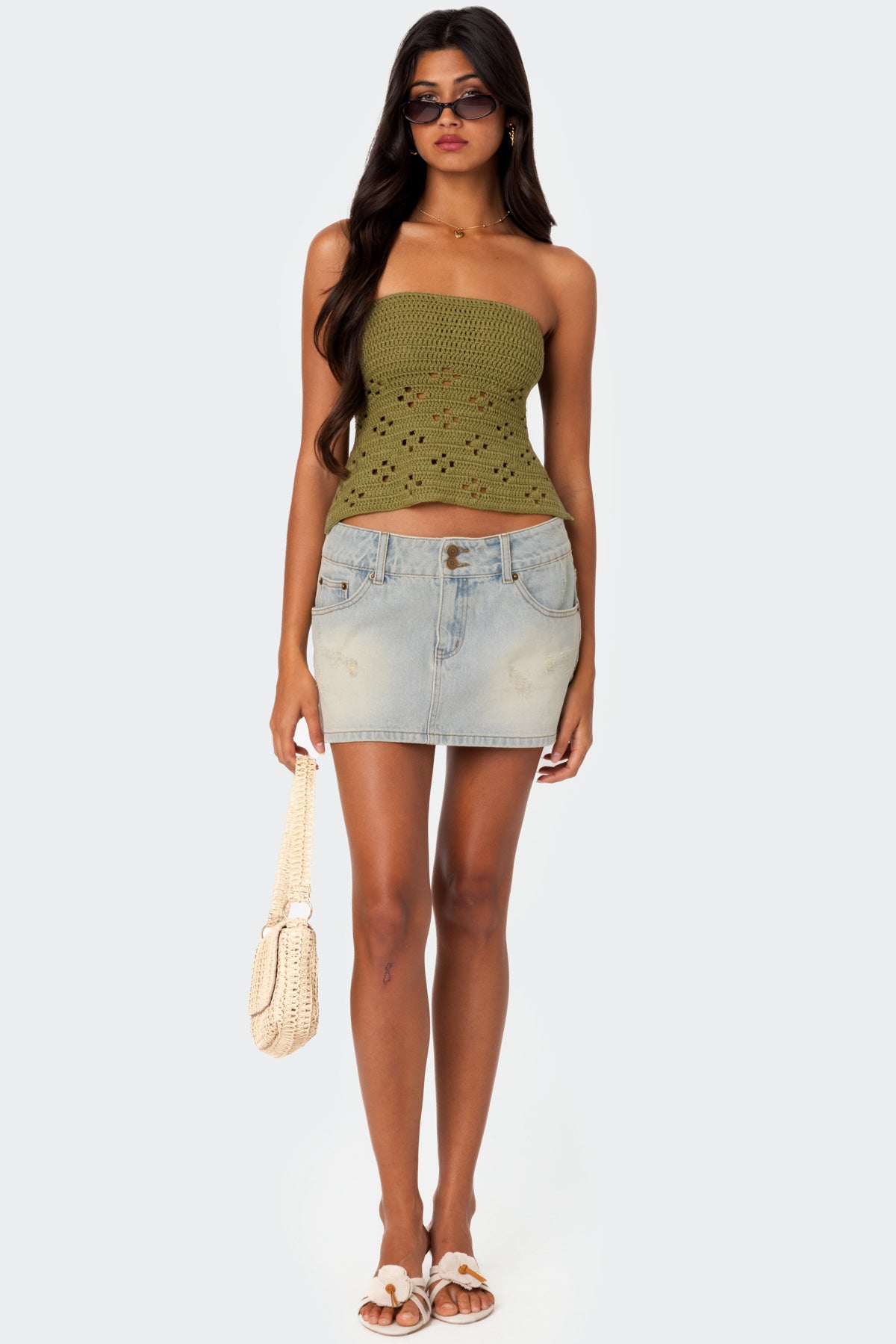 Niki Crochet Strapless Top-Milans Time