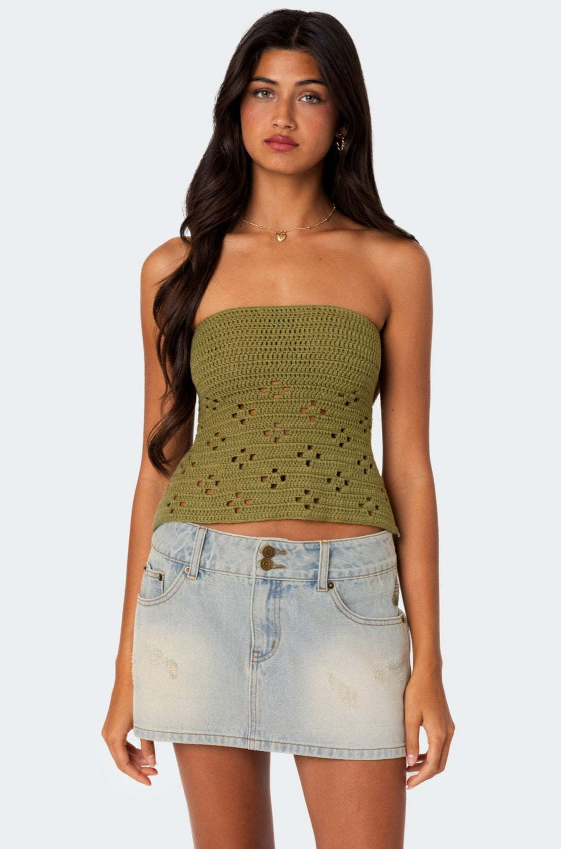 Niki Crochet Strapless Top-Milans Time
