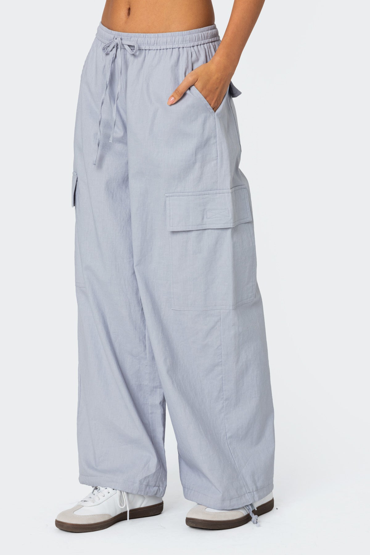 Phoenix Linen Look Cargo Pants-Milans Time