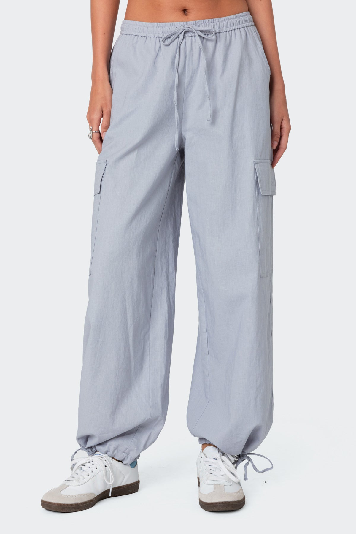 Phoenix Linen Look Cargo Pants-Milans Time