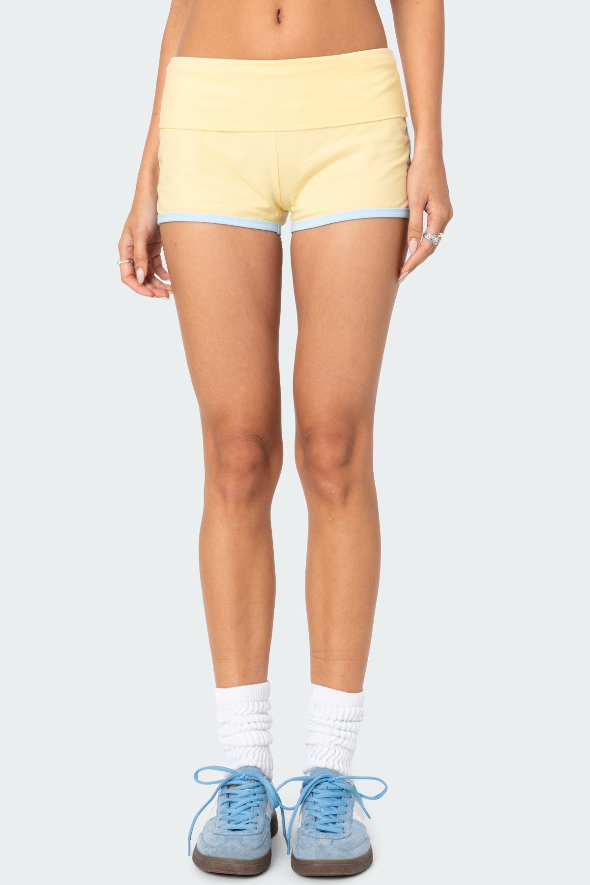 Lucky Contrast Fold Over Shorts-Milans Time
