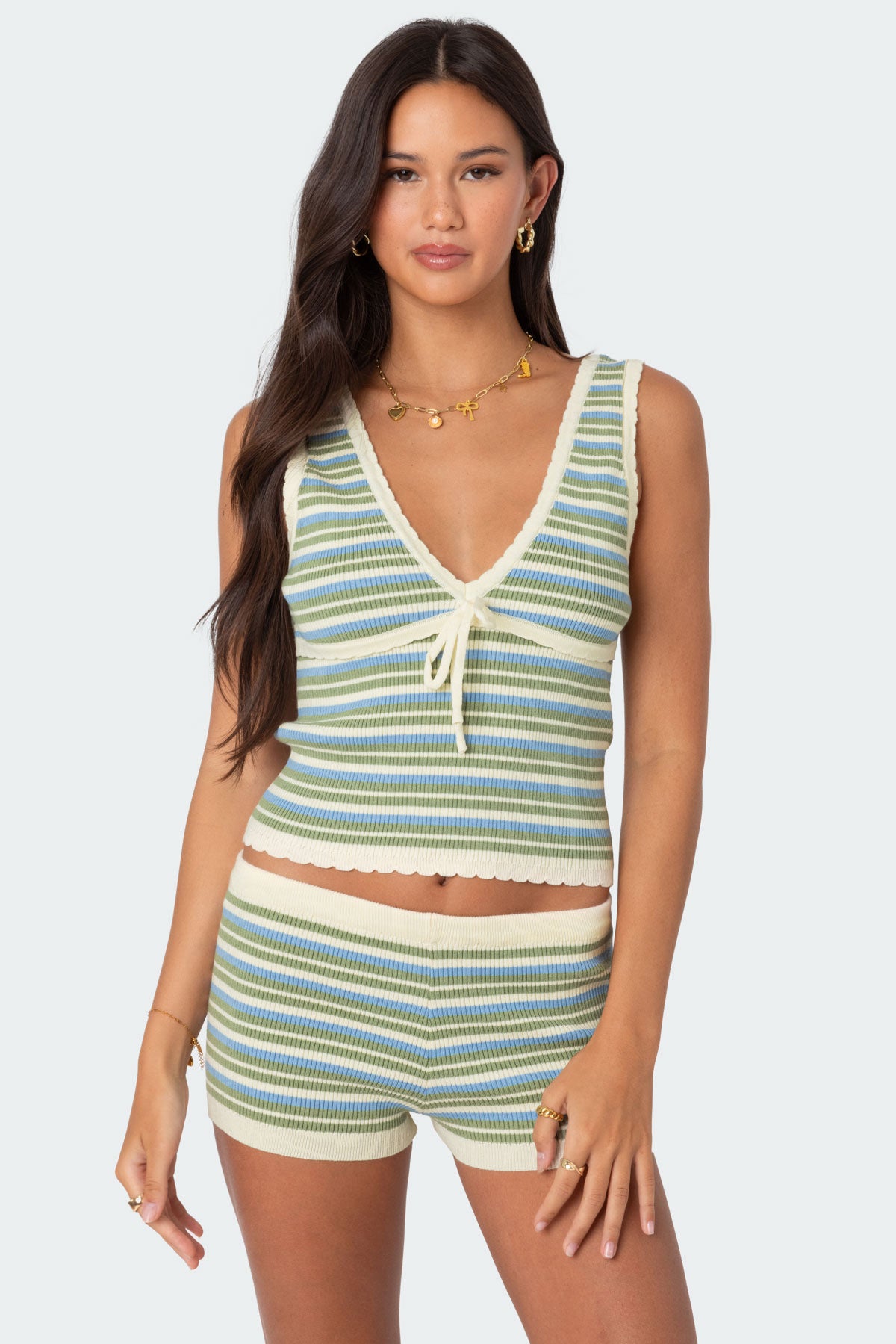 Serana Striped Knit Top-Milans Time