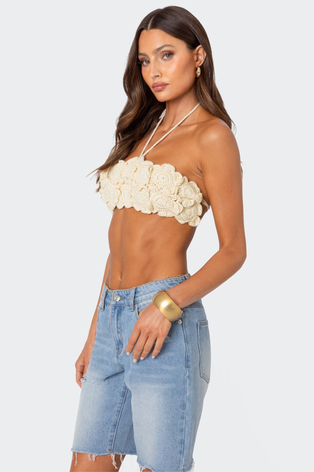 Flower Girl Crochet Crop Top-Milans Time