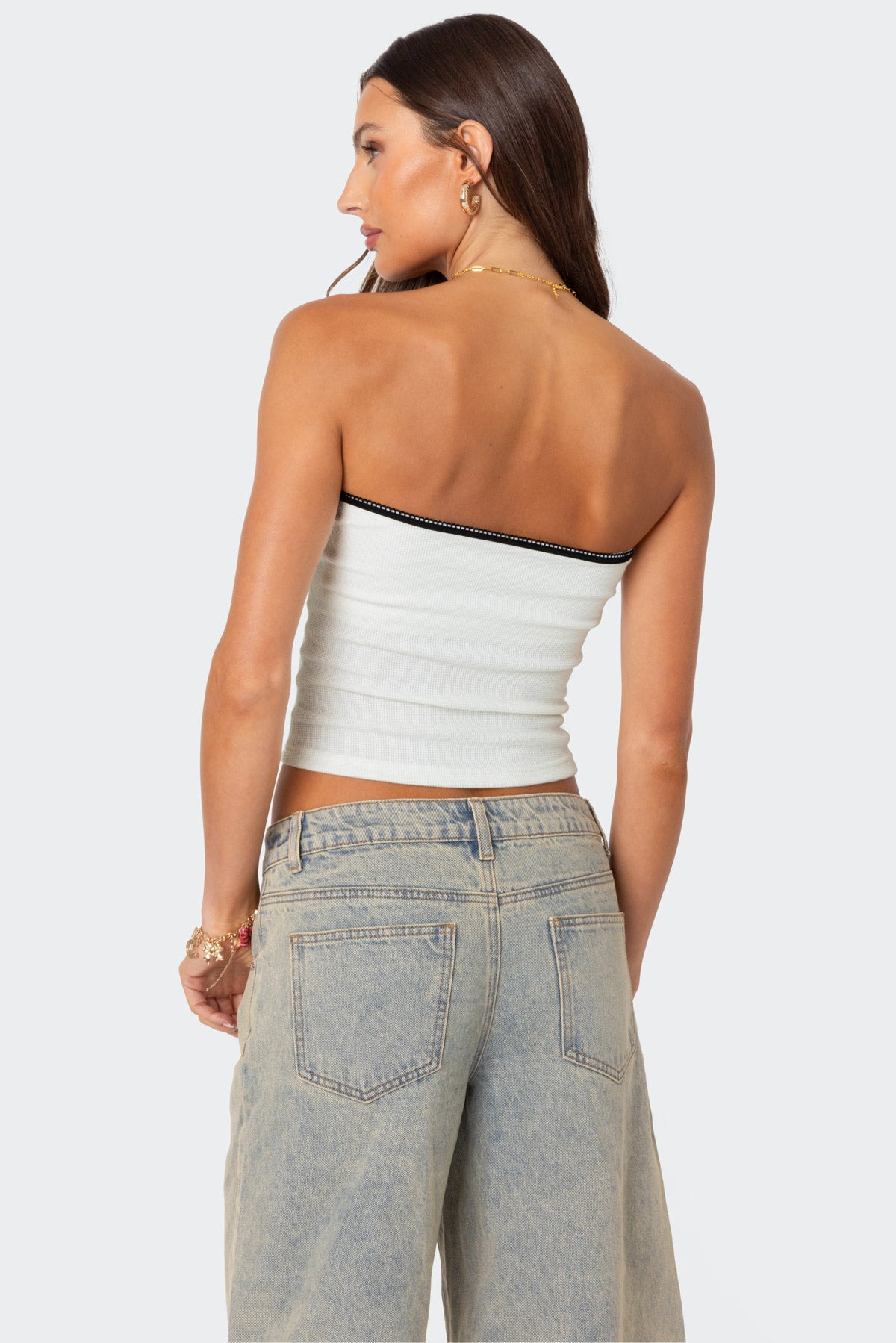 Built In Bra Waffle Tube Top-Milans Time