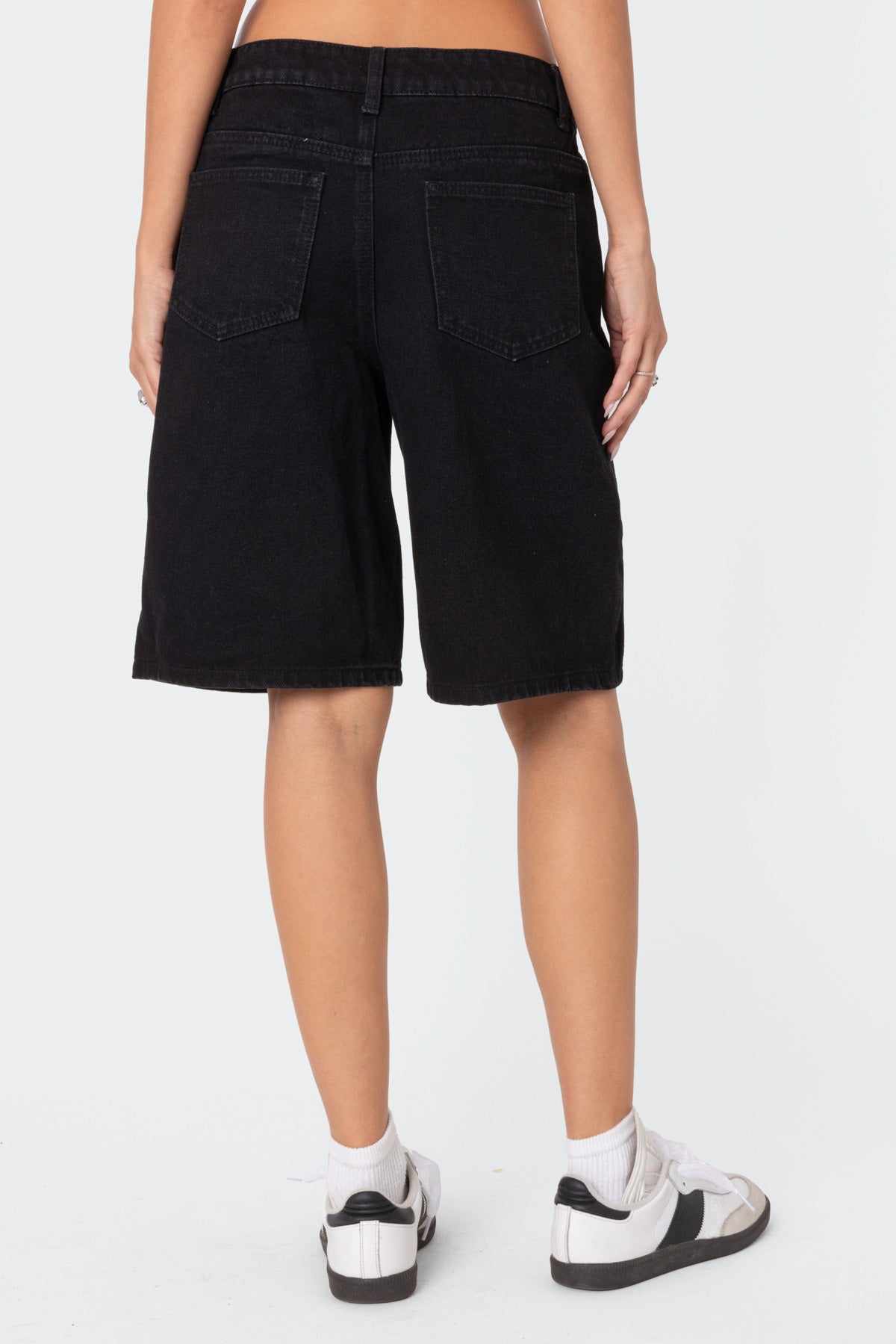 Jacqui Low Rise Denim Bermuda Shorts-Milans Time