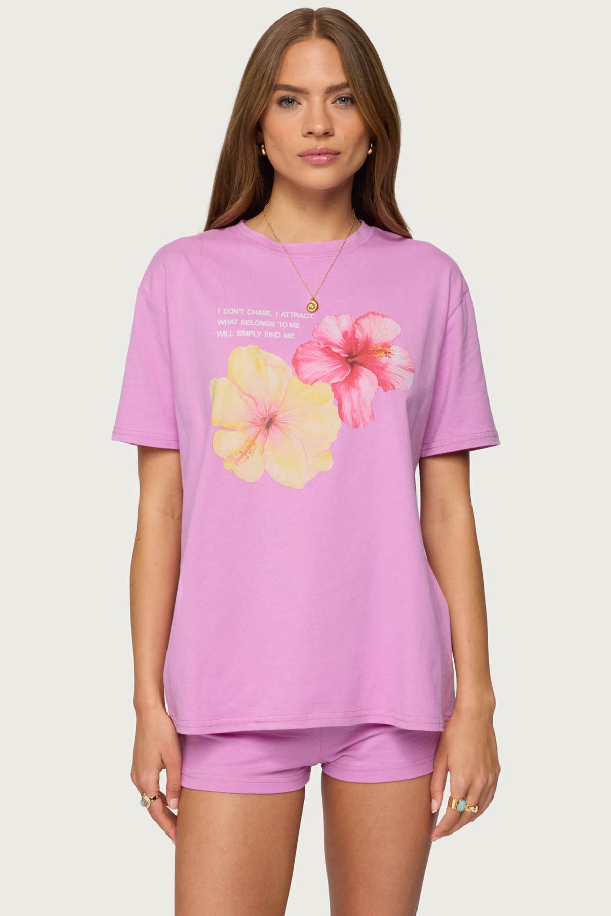Fleur Hibiscus Graphic T Shirt-Milans Time