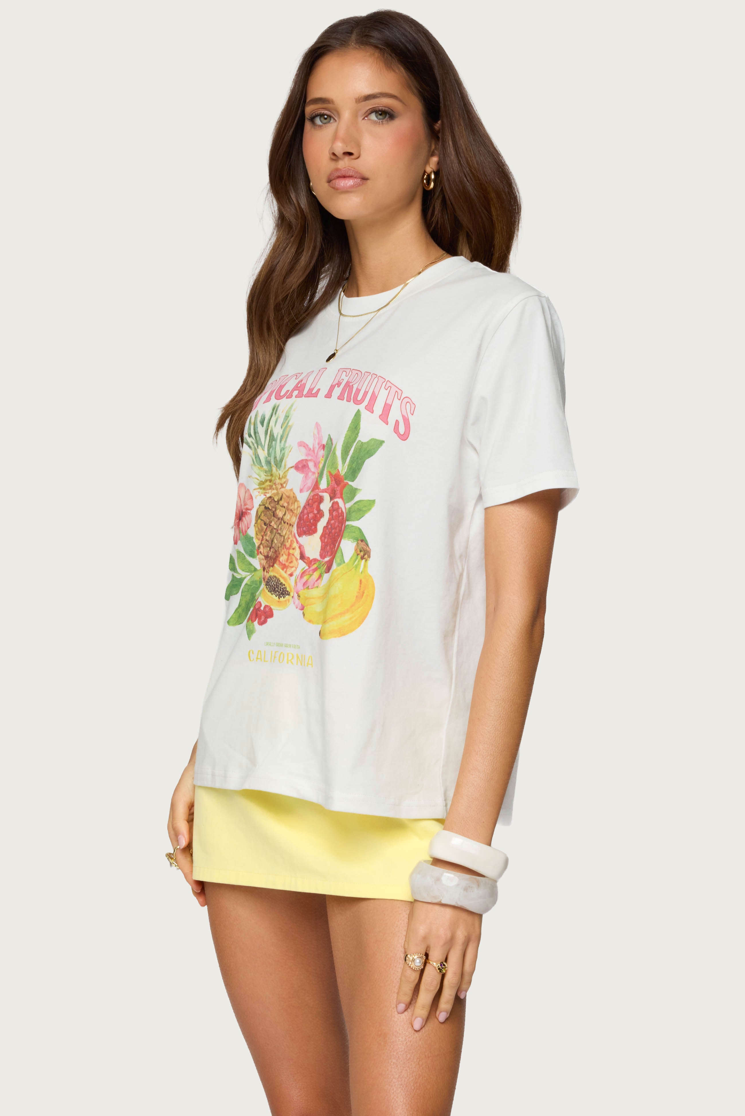 Tropical Fruits Graphic T Shirt-Milans Time