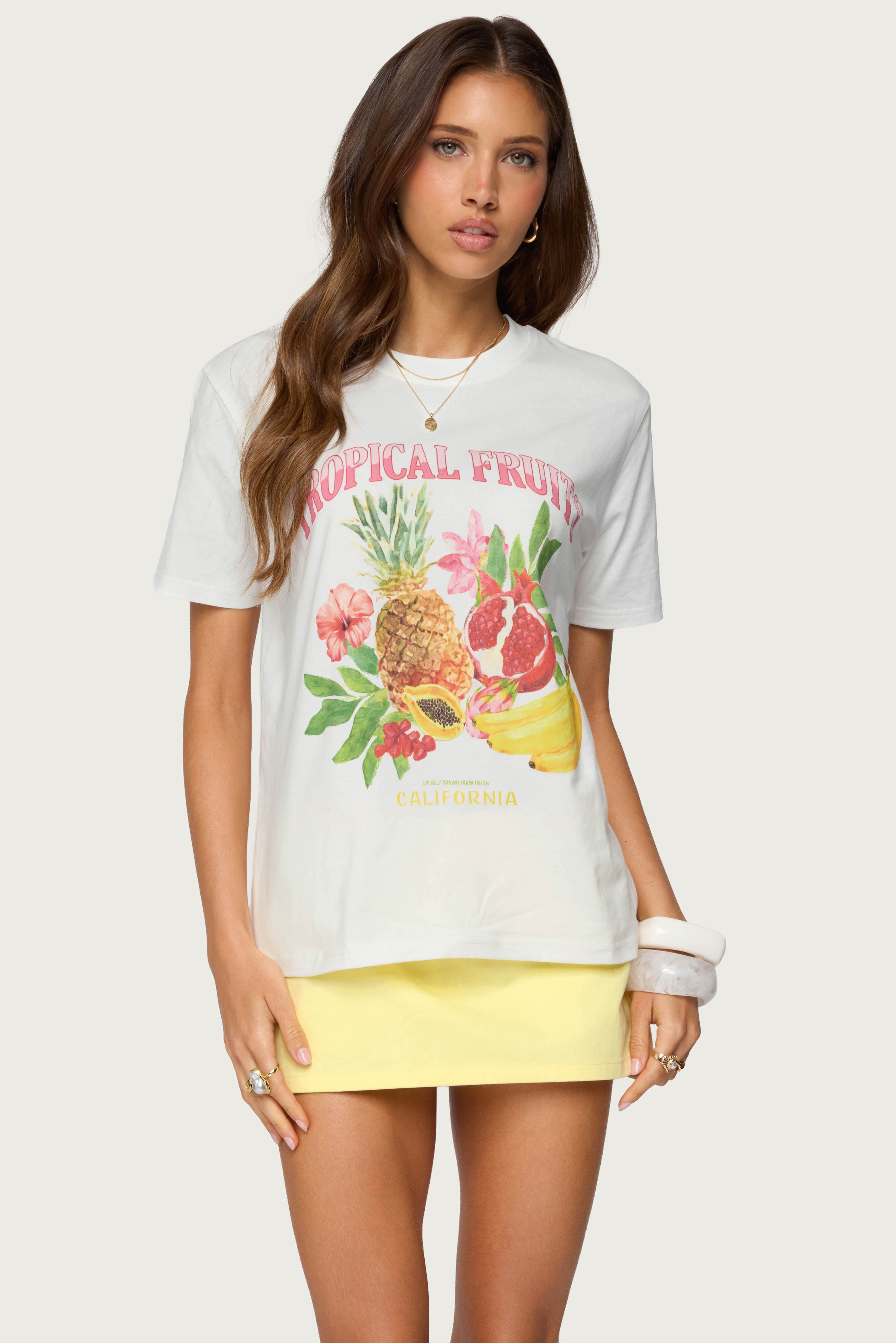 Tropical Fruits Graphic T Shirt-Milans Time