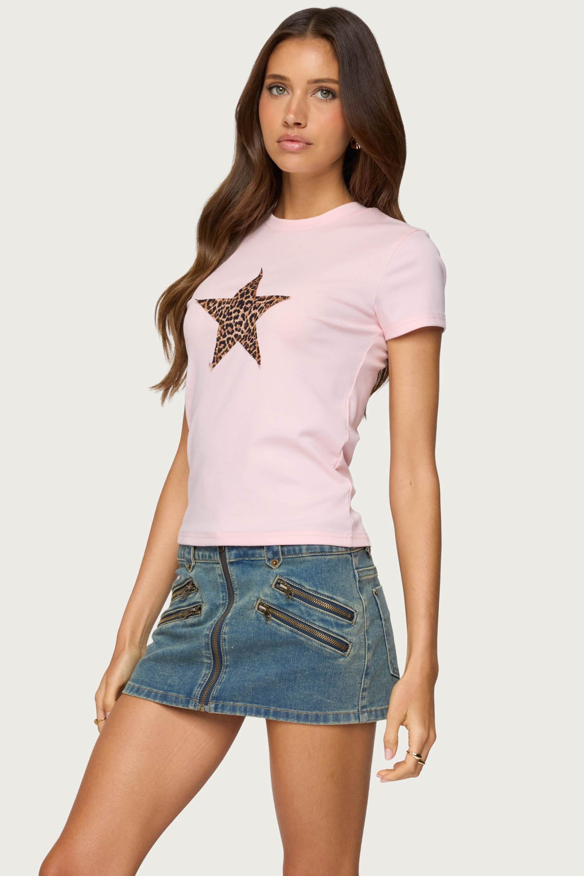 Narla Leopard Star T Shirt-Milans Time