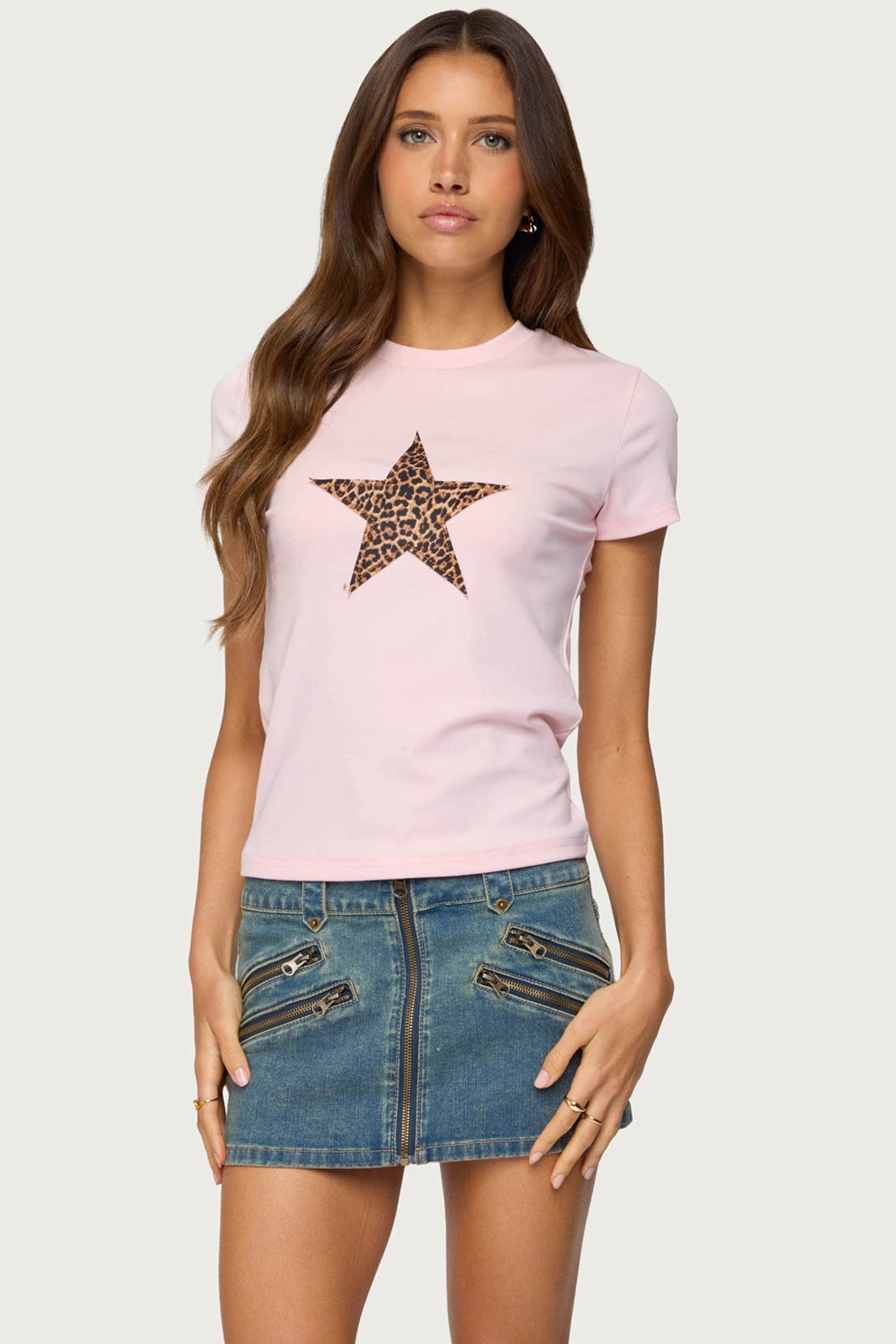 Narla Leopard Star T Shirt-Milans Time