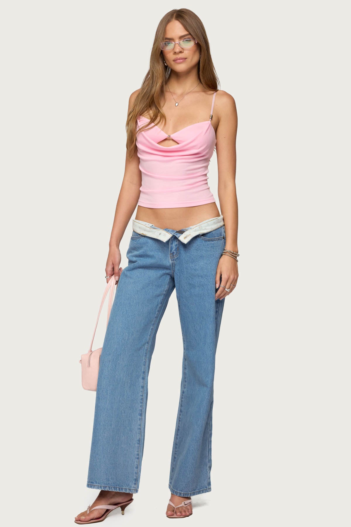 Layered Bra Cowl Neck Top-Milans Time