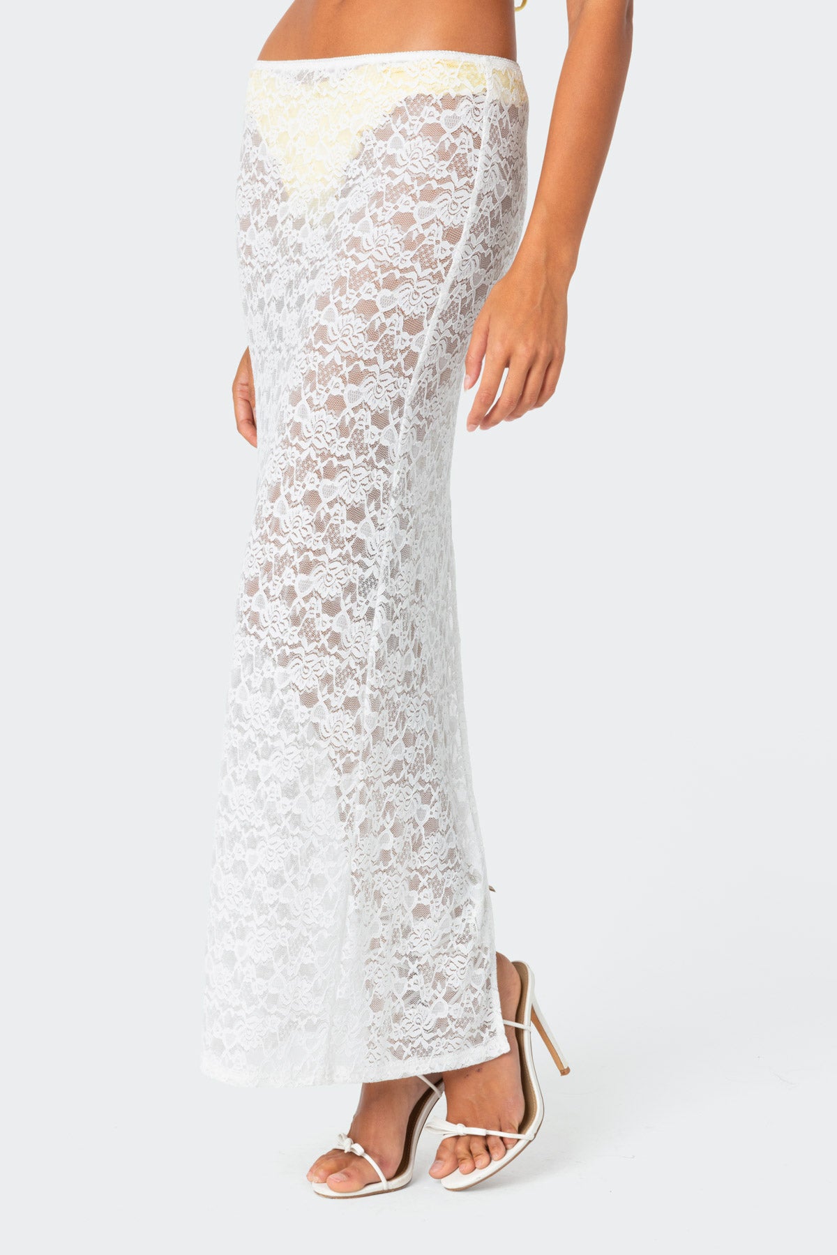 Oceana Sheer Lace Maxi Skirt-Milans Time