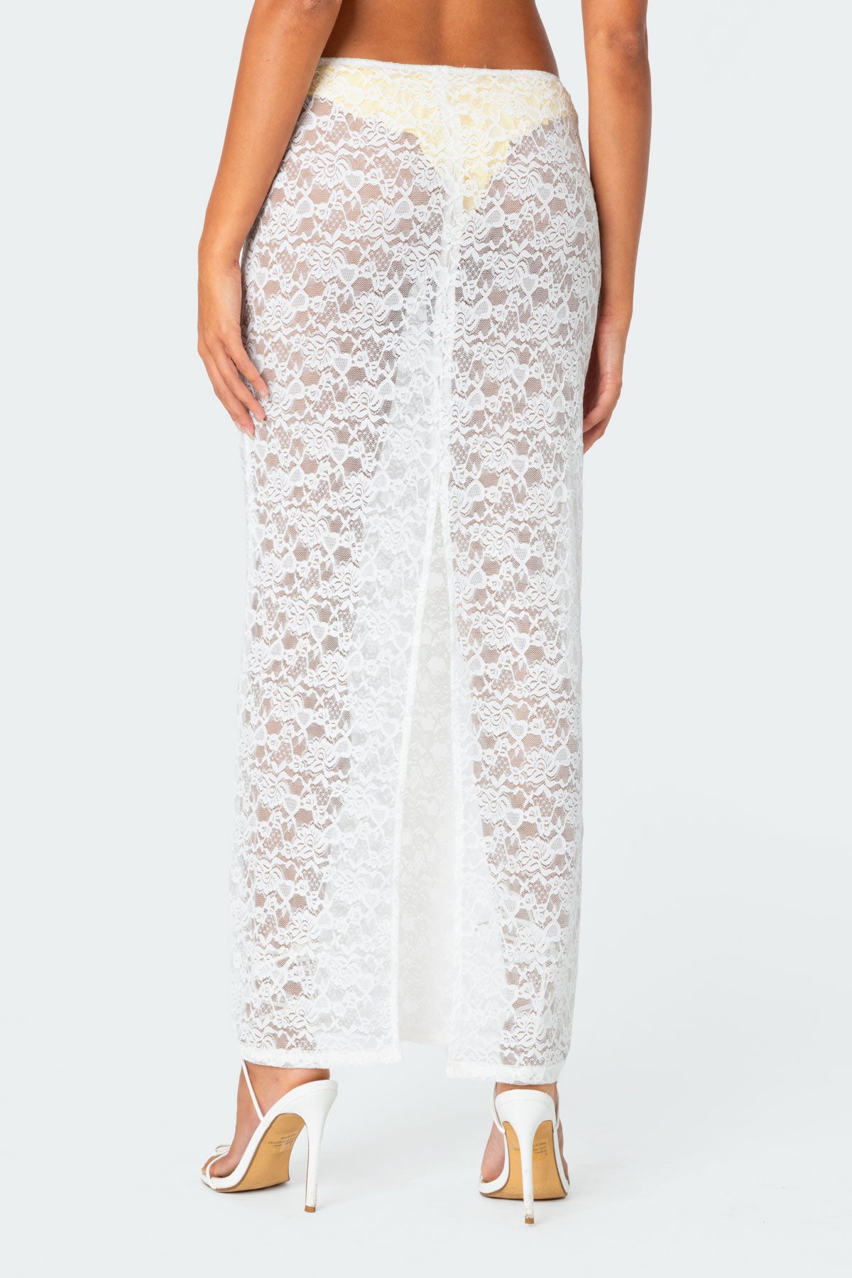 Oceana Sheer Lace Maxi Skirt-Milans Time