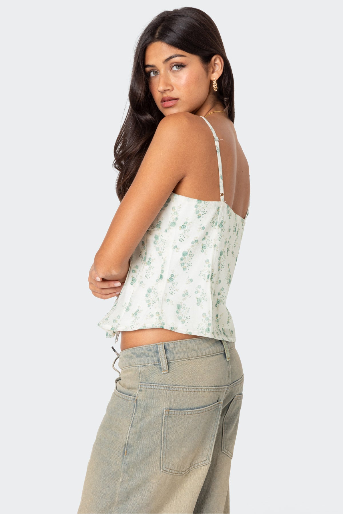 Malmo Printed Tie Front Top-Milans Time