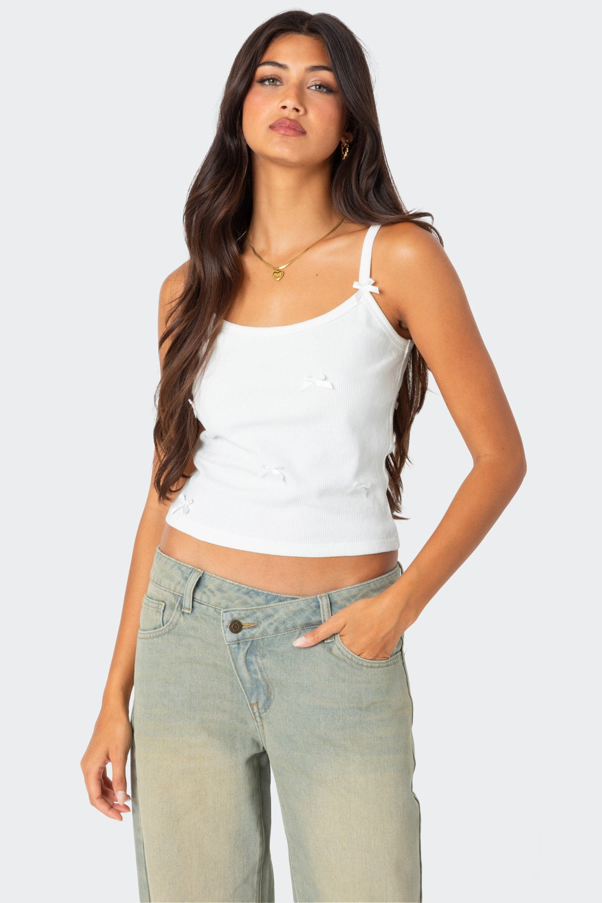 Emilia Ribbed Bow Tank Top-Milans Time