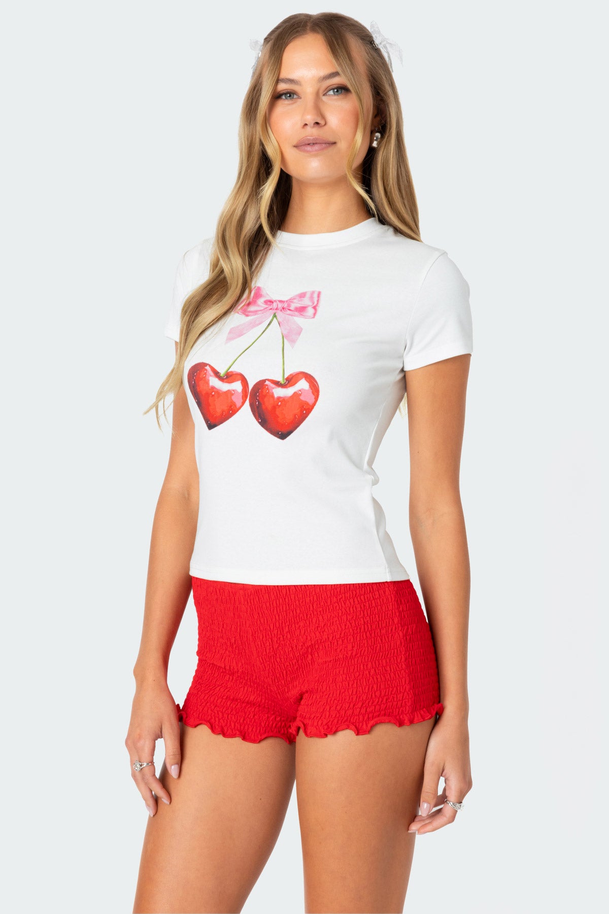 Cherry Heart T Shirt-Milans Time