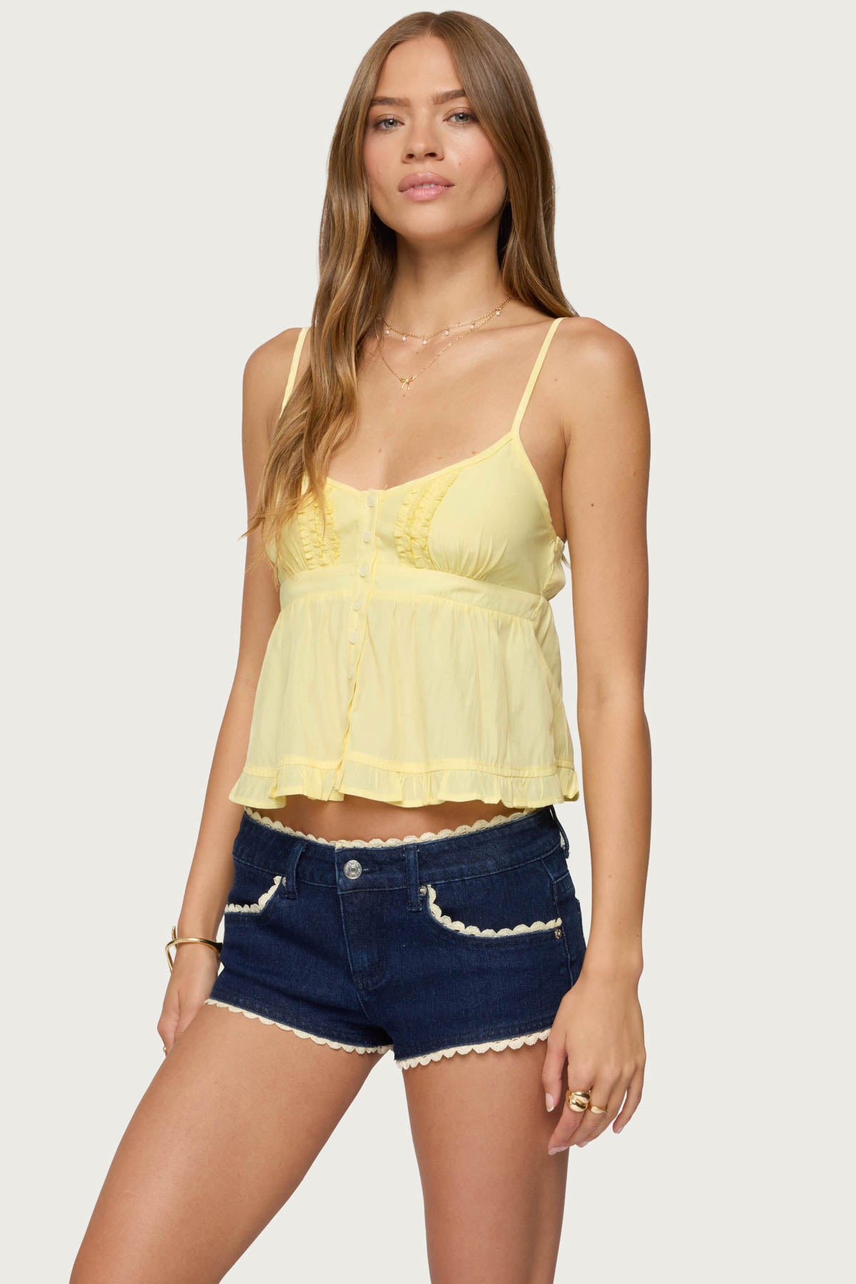 Halsey Ruffle Tank Top-Milans Time