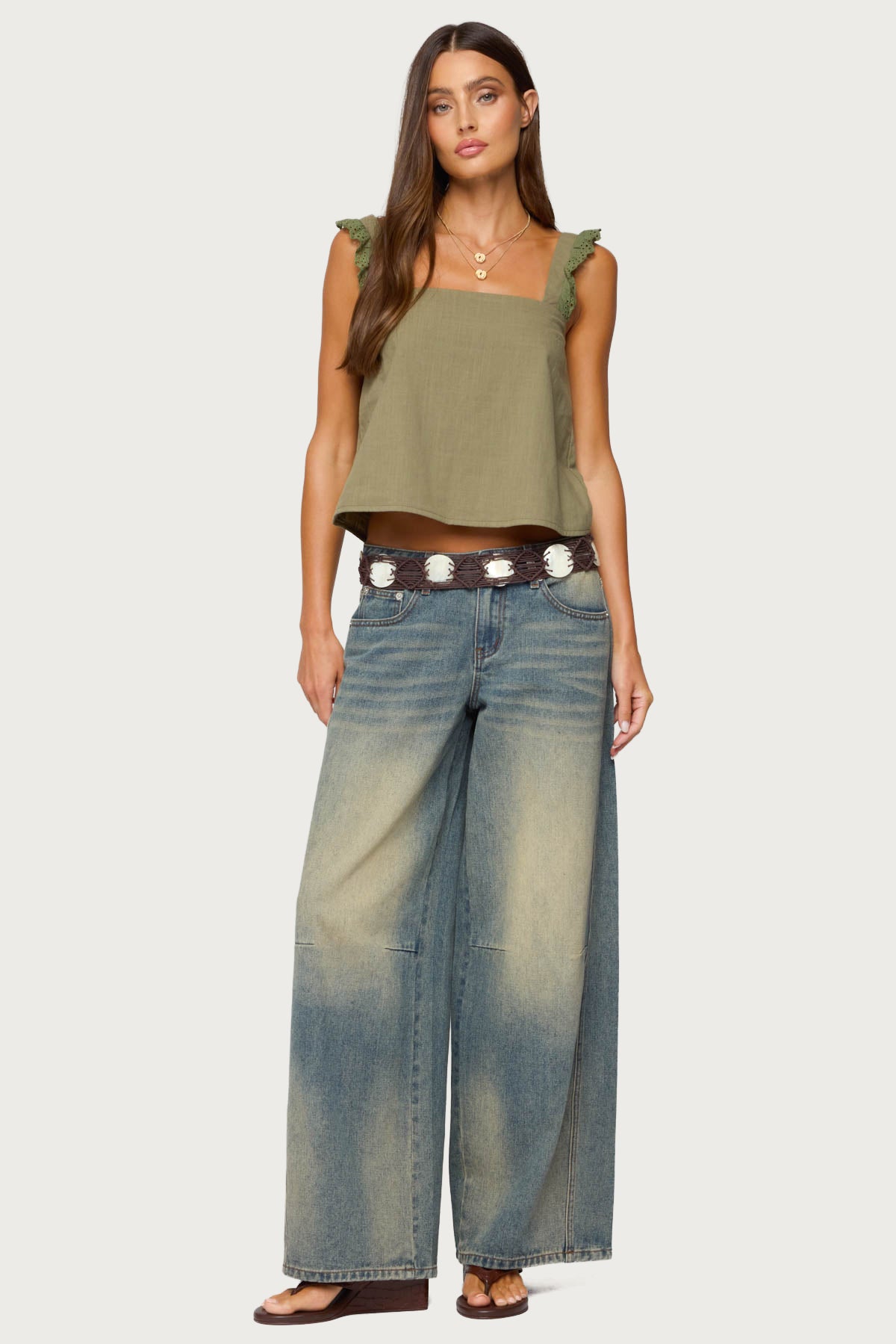 Viviana Linen Look Top-Milans Time