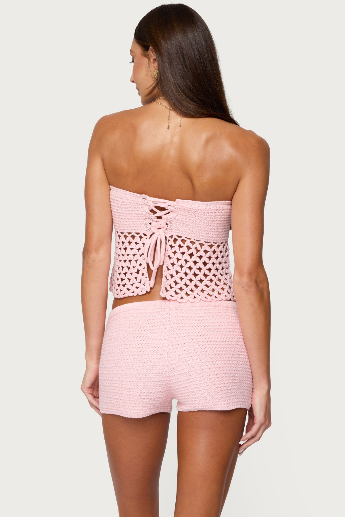 Tahna Flower Strapless Crochet Top-Milans Time