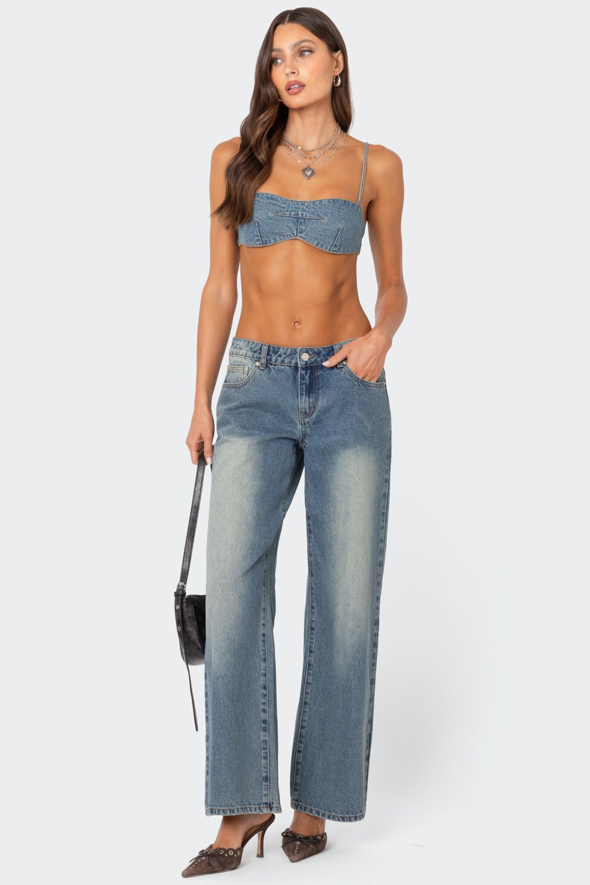 Brandy Denim Bralette-Milans Time