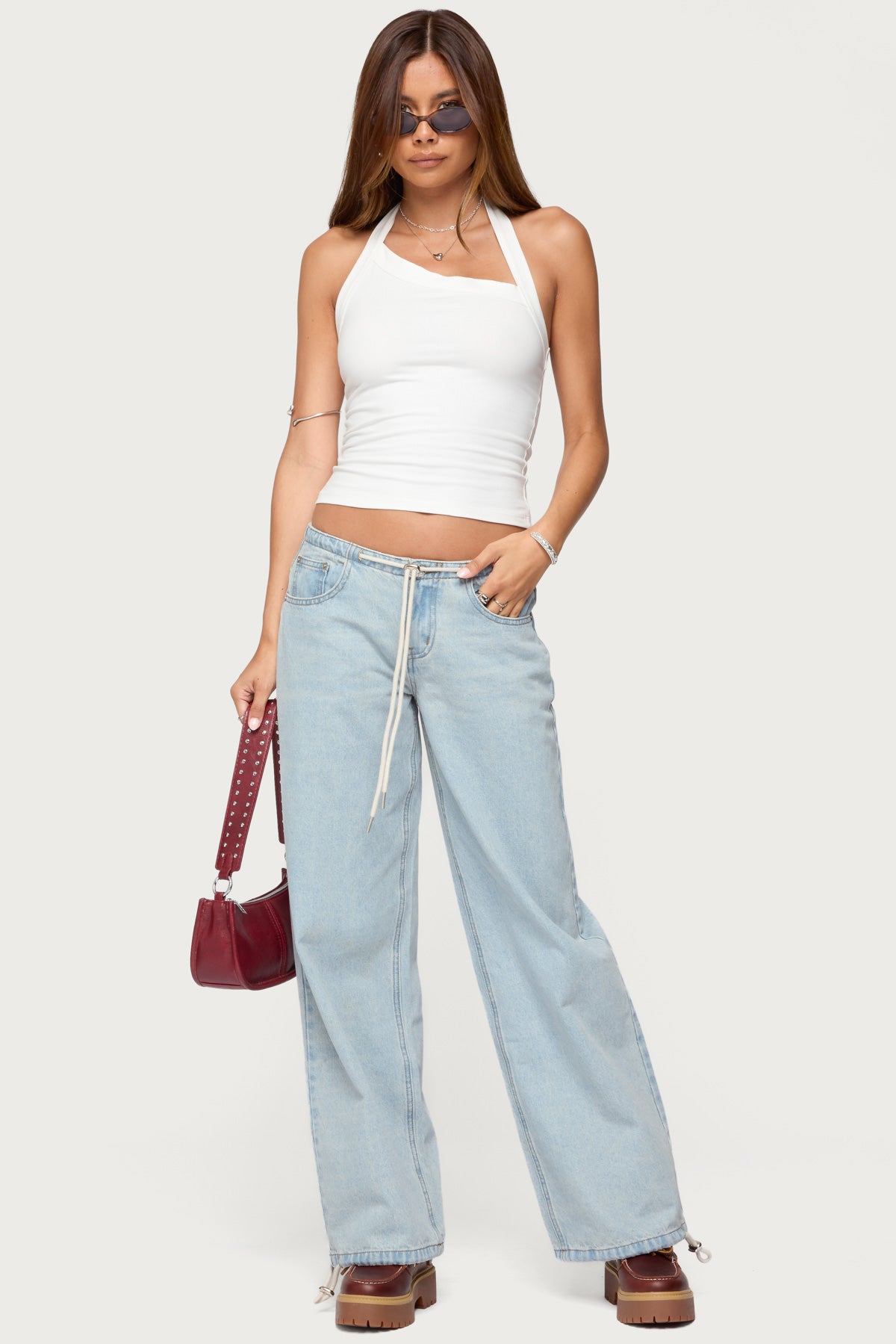 Kylan Asymmetric Halter Top-Milans Time