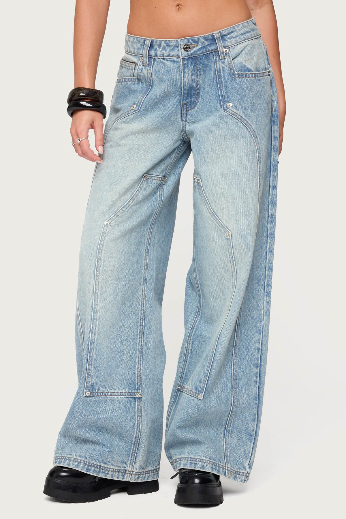 Dema Western Low Rise Baggy Jeans-Milans Time