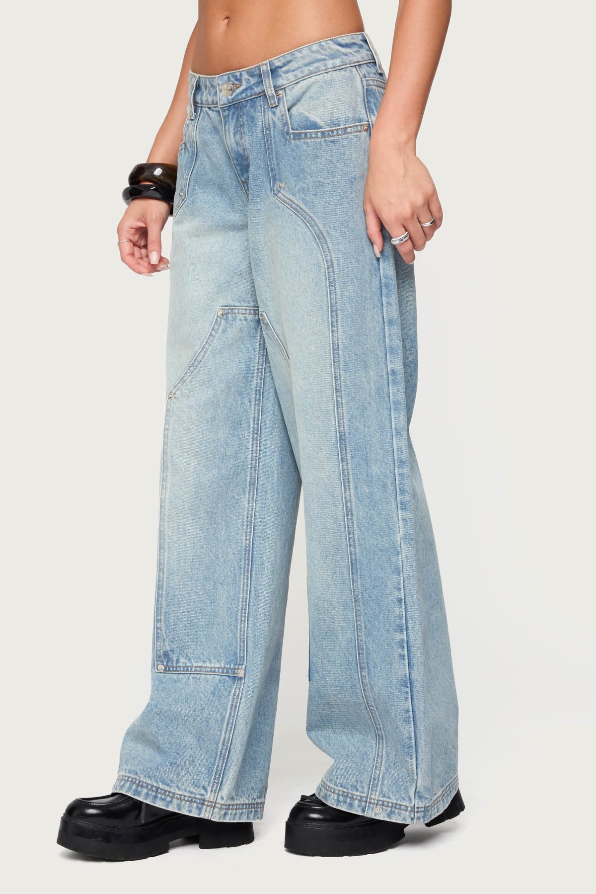 Dema Western Low Rise Baggy Jeans-Milans Time