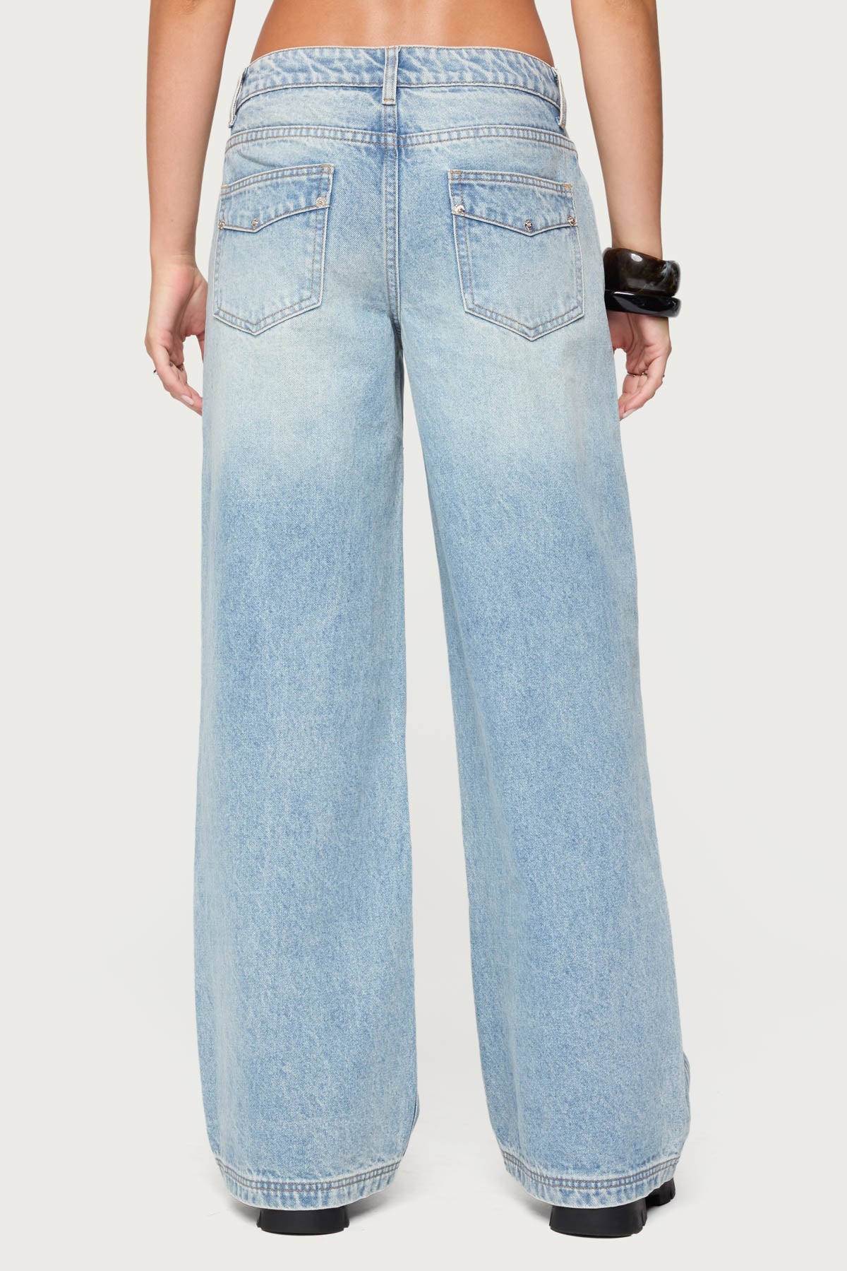 Dema Western Low Rise Baggy Jeans-Milans Time