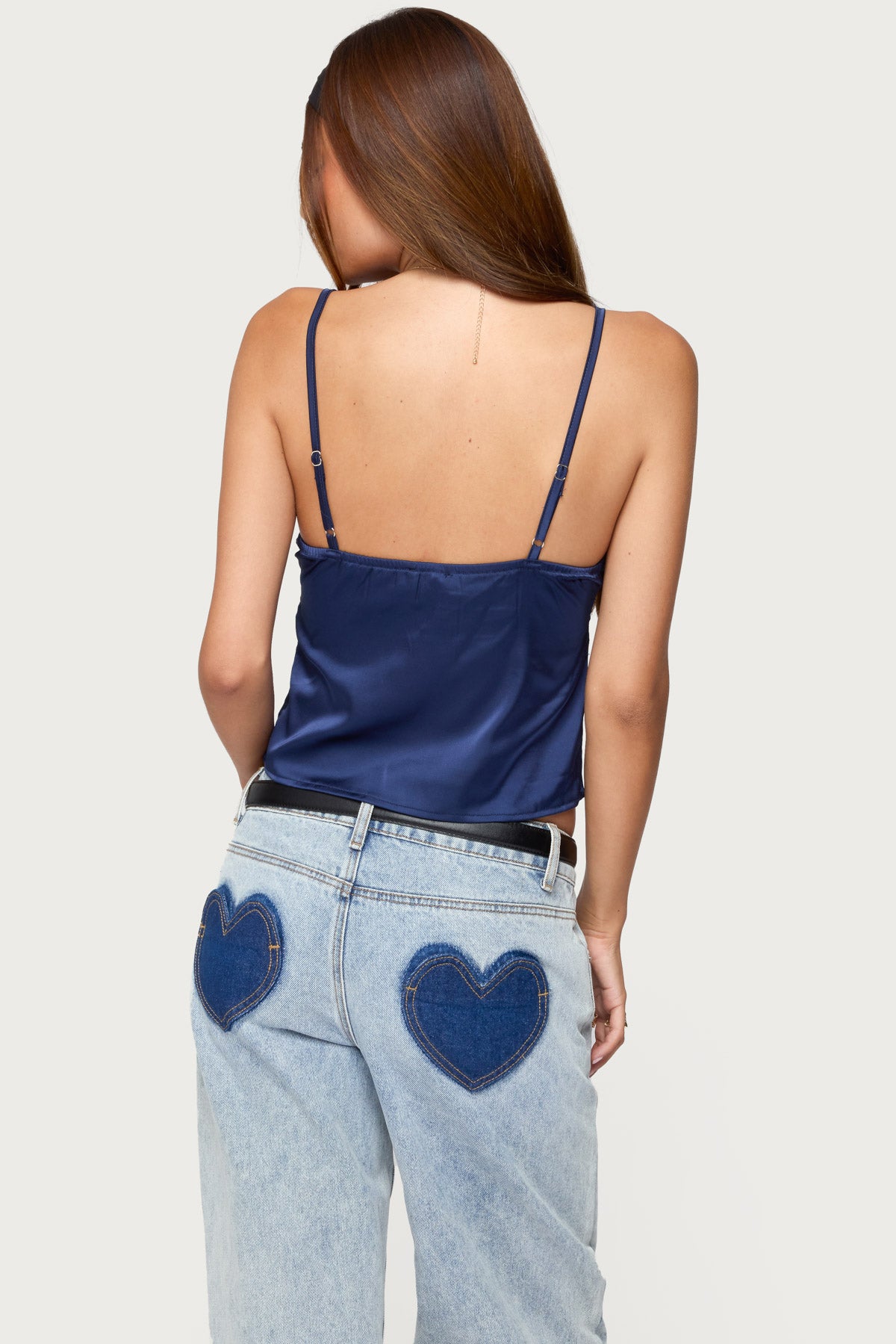 Tamar Satin Effect Tank Top-Milans Time