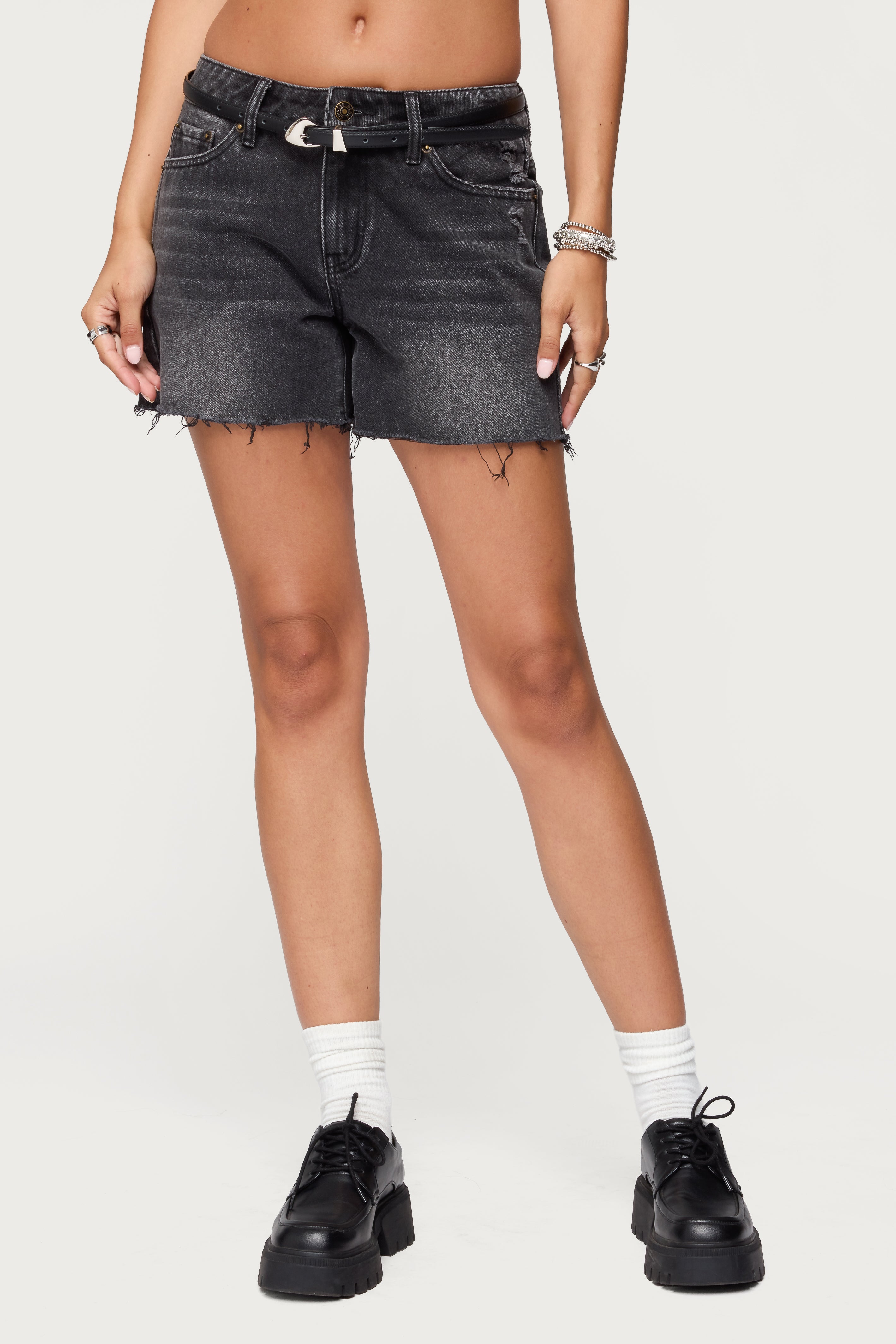 Scottie Low Rise Denim Shorts-Milans Time